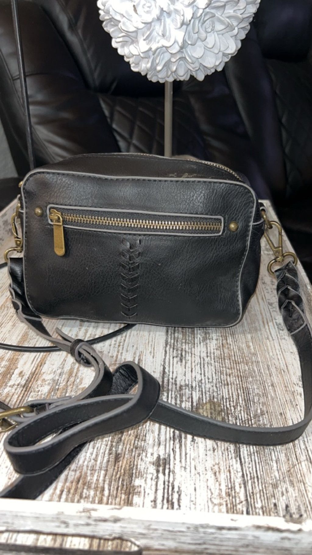 The Unbranded Brand Black Crossbody camera Bag Size ONE SIZE - 2 Thumbnail
