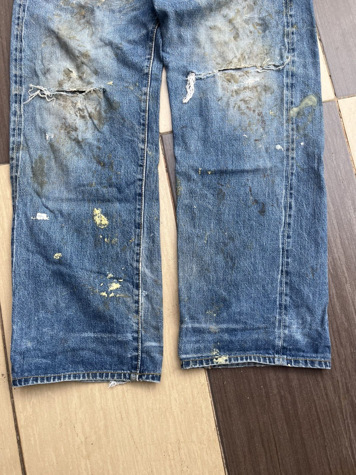 Japanese Brand Salty dog distressed denim Size US 32 / EU 48 - 9 Thumbnail
