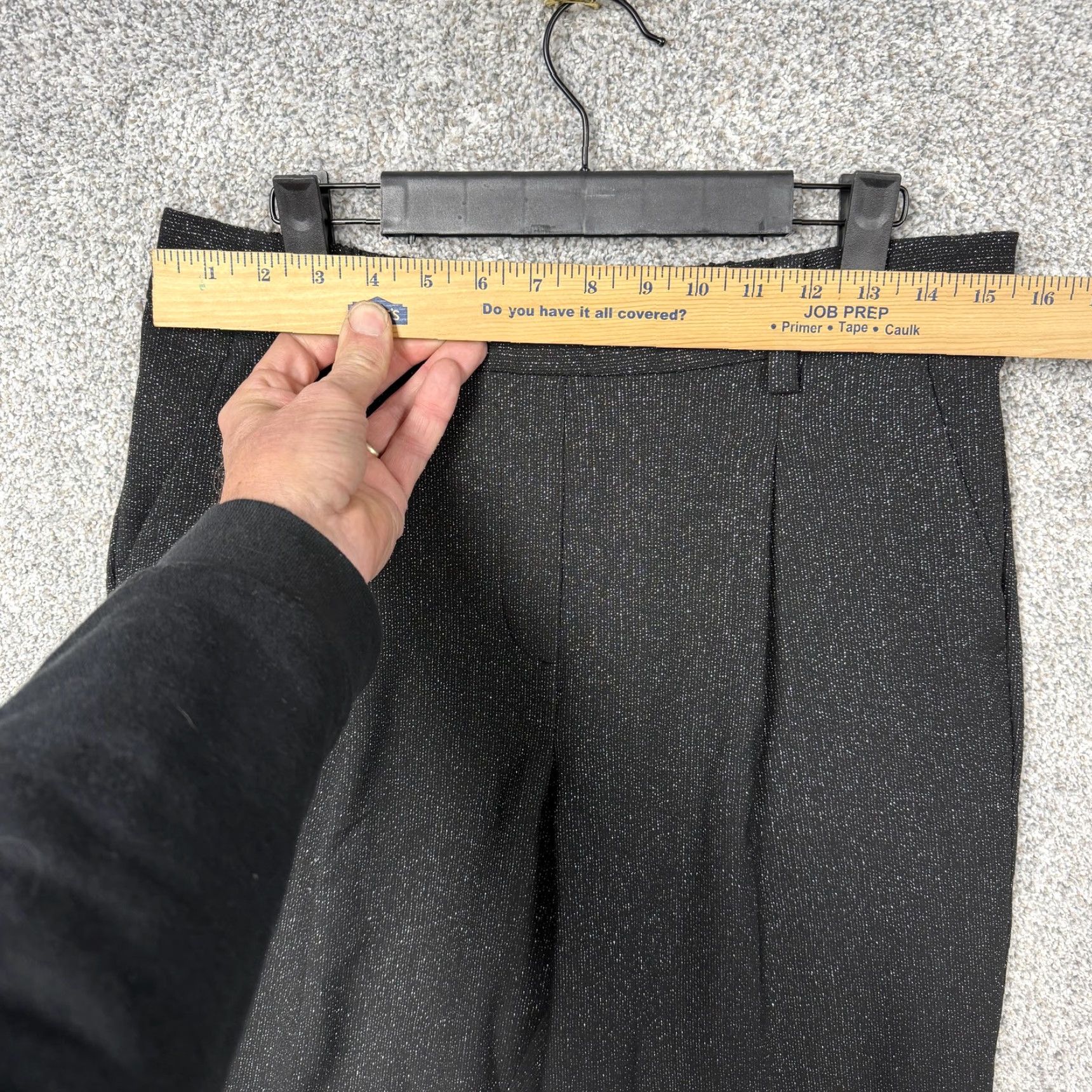 Loft LOFT Pants Medium Black Silver Sparkle Ankle Dressy Business Casual Party Glam Size 32" / US 10 / IT 46 - 3 Thumbnail