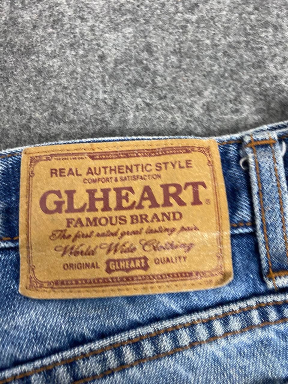 Japanese Brand gl heart bootcut distressed denim nice design Size US 31 - 6 Thumbnail
