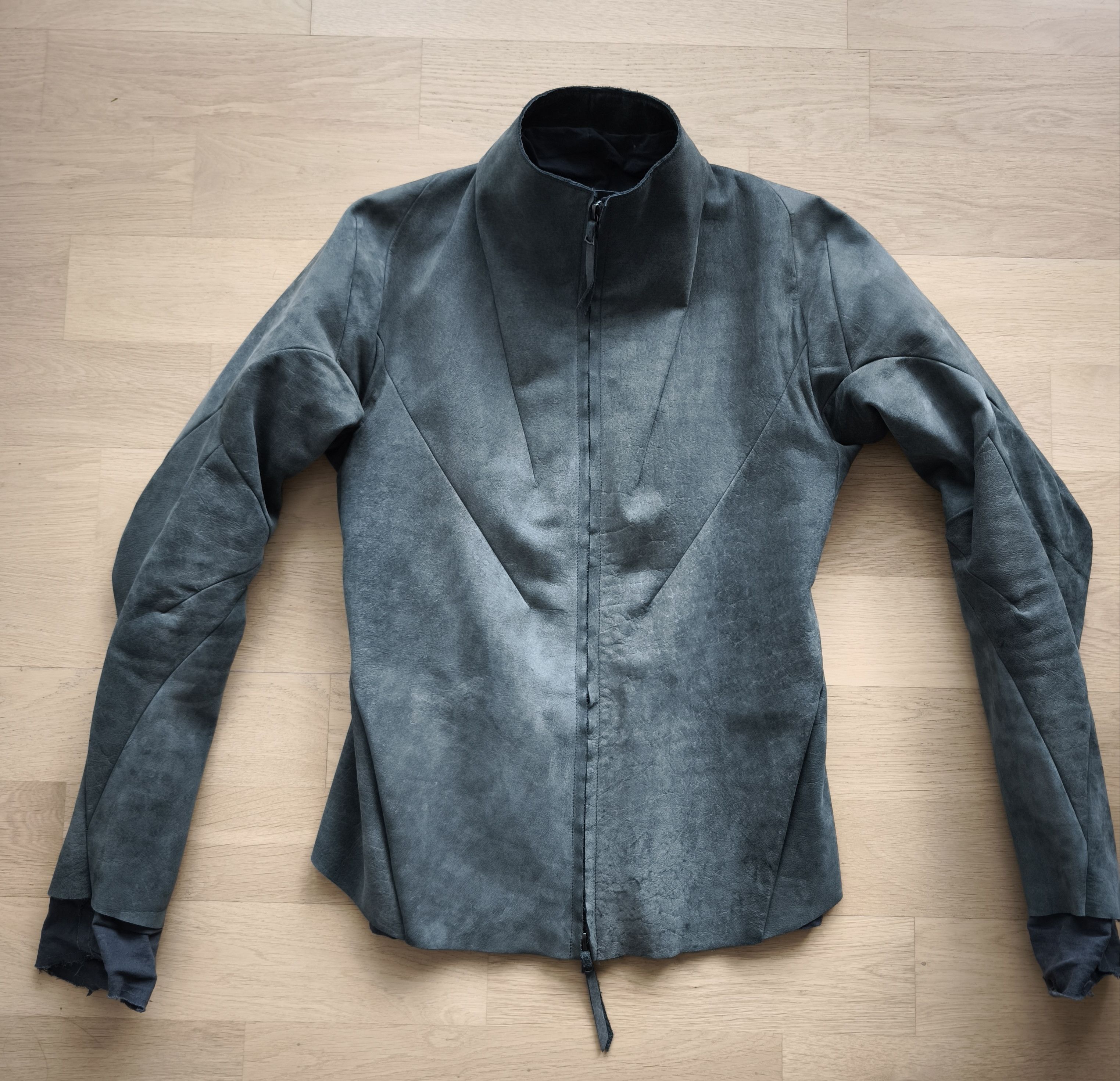 Leon Emanuel Blanck LEON EMANUEL BLANCK DARK GREY BUFFALO AVIATOR LEATHER JACKET Size US M / EU 48-50 / 2 - 1 Thumbnail