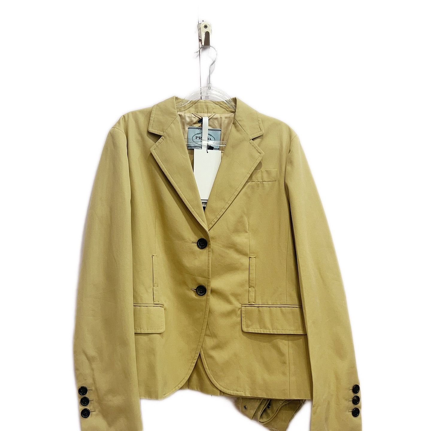 Prada Prada Beige Belted Blazer Size 42 Size M / US 6-8 / IT 42-44 - 1 Thumbnail