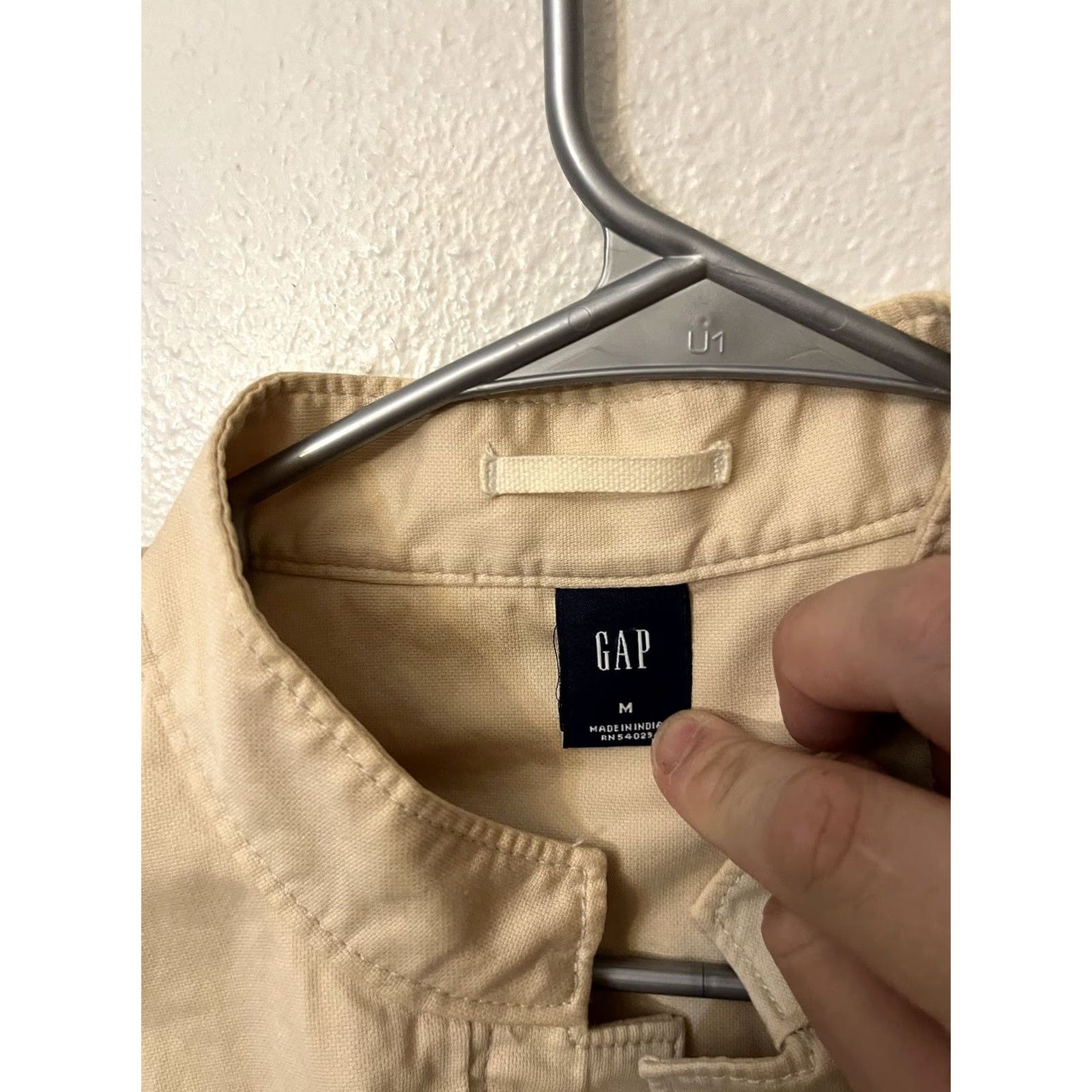 Gap Womens Gap Windbreaker Jacket Beige M LT Tan Stretch Cotton Beiges Jackets Windbreaker Womens Medium Size M / US 6-8 / IT 42-44 - 3 Thumbnail