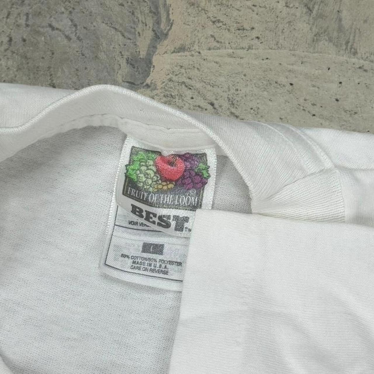 Fruit Of The Loom Fruit of the Loom Men's White and Green Tshirt Size US L / EU 52-54 / 3 - 5 Thumbnail