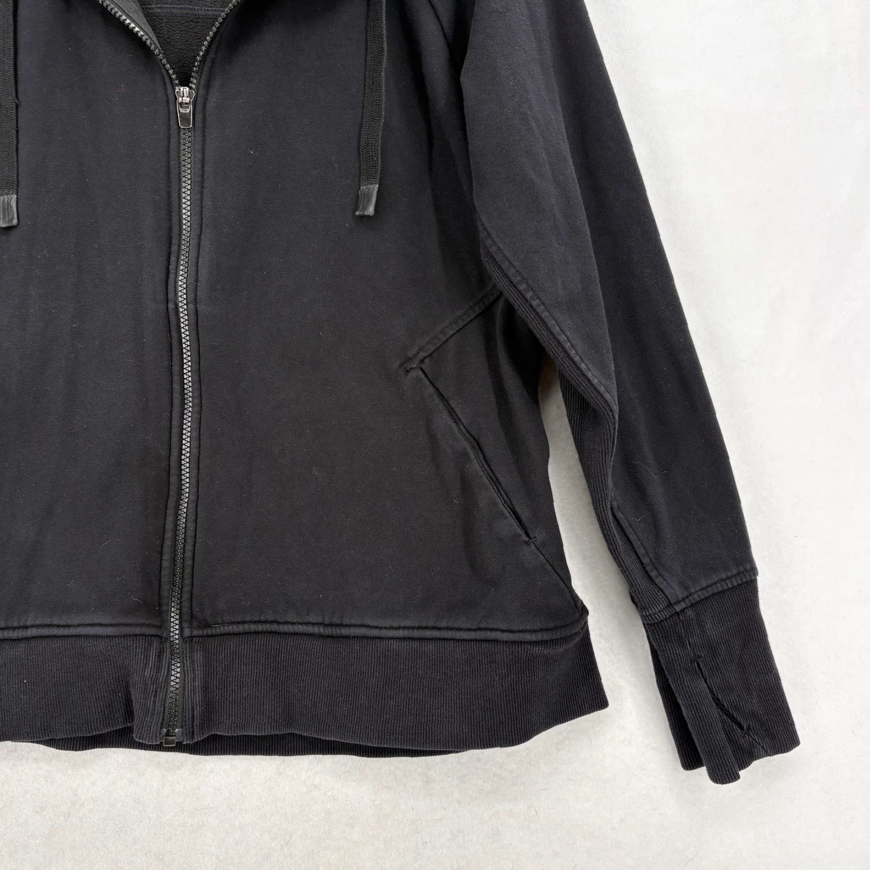 Athleta Athleta Hoodie Womens 1X Black Full Zip Hooded Fleece Stretch Gym Travel Size XL / US 12-14 / IT 48-50 - 3 Thumbnail
