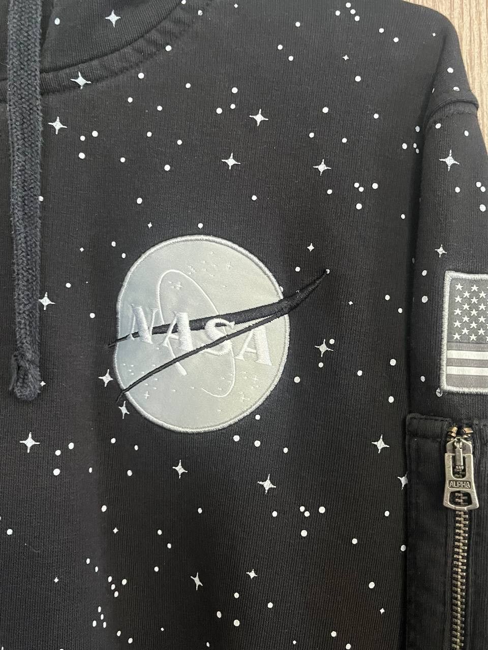 Alpha Industries alpha industries nasa hoodie mens medium Star Print Size US M / EU 48-50 / 2 - 2 Thumbnail
