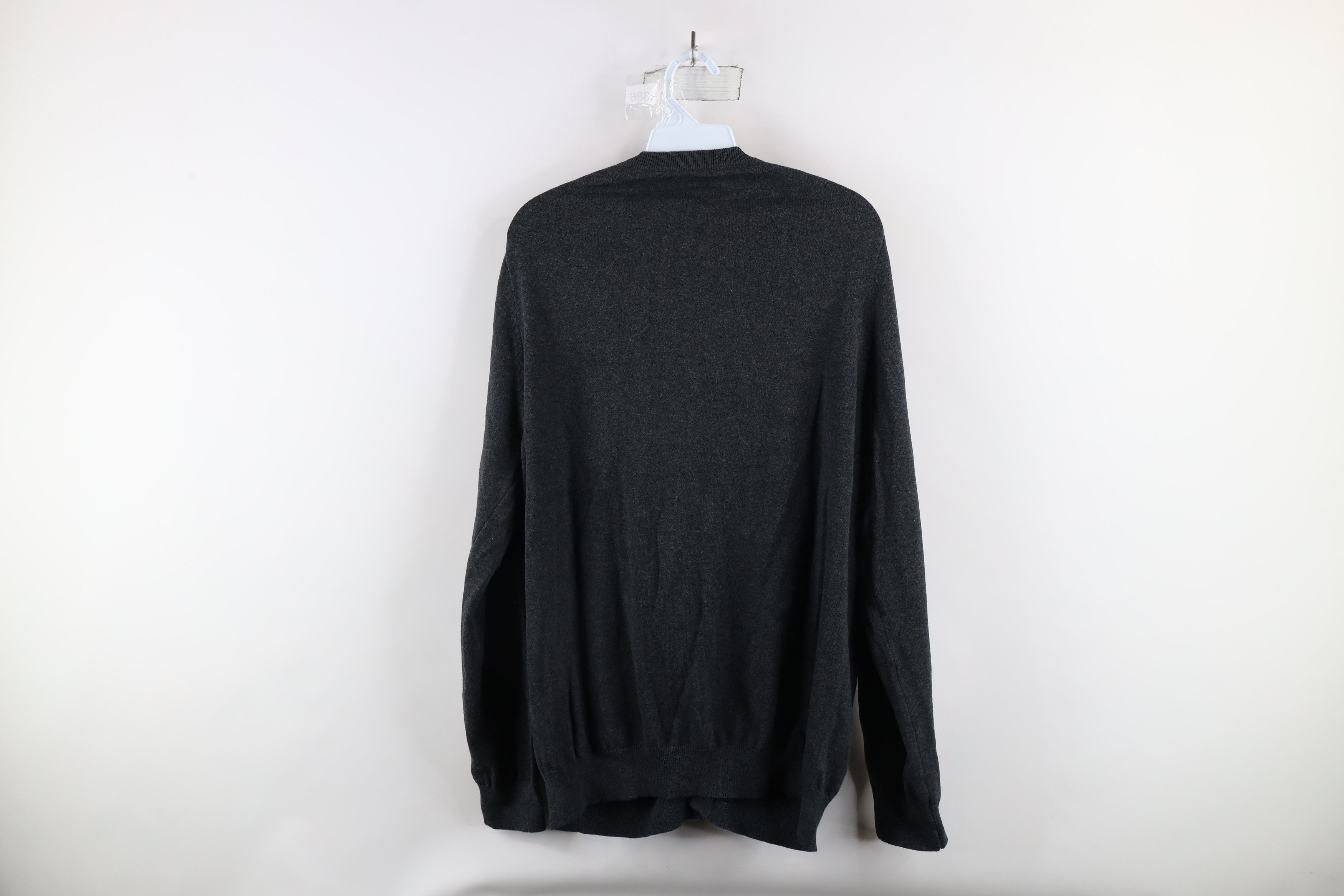Vintage Vintage 90s Streetwear Cotton Knit Cardigan Sweater Gray Size US L / EU 52-54 / 3 - 7 Thumbnail