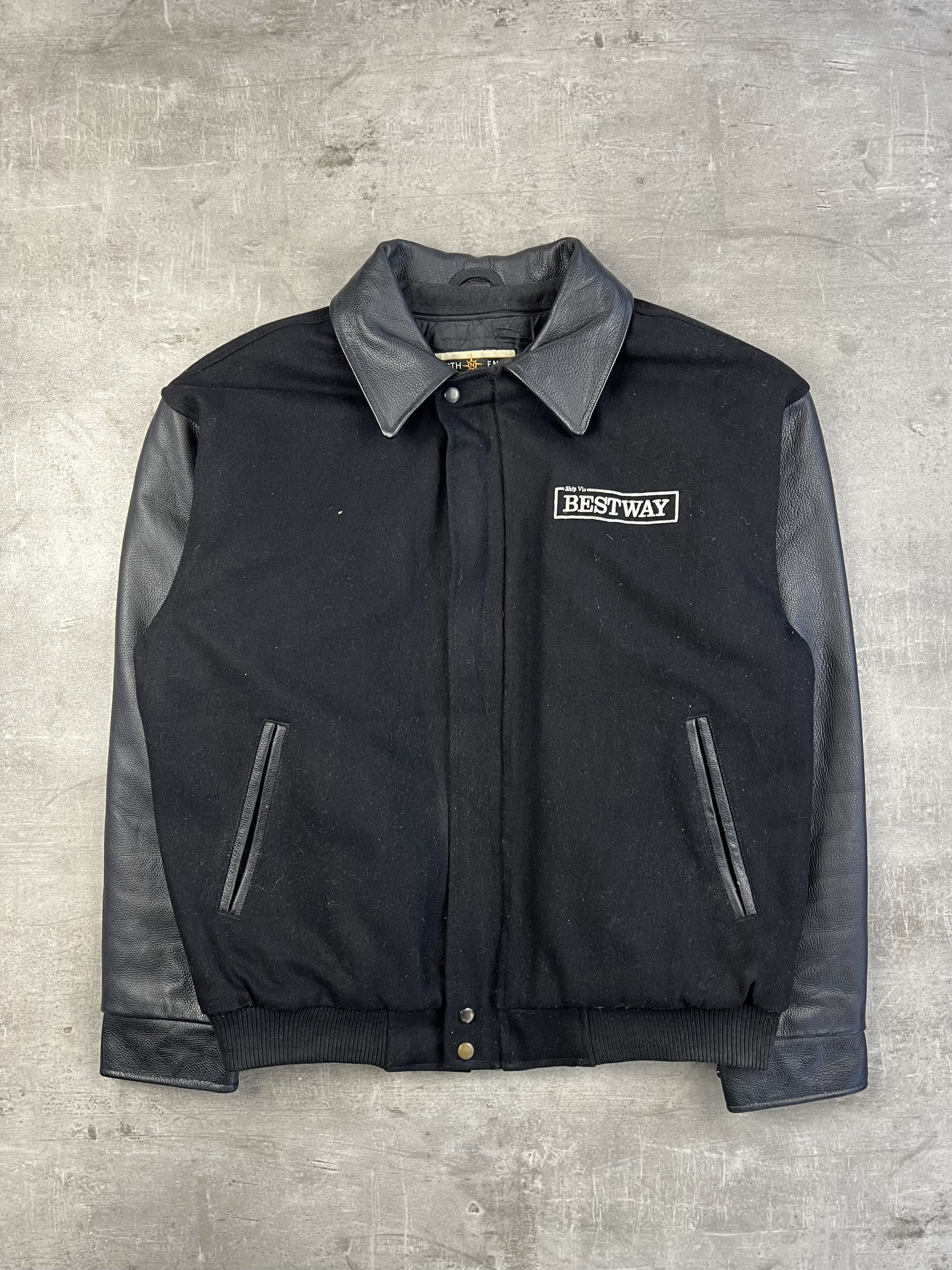 Vintage NORTH END VINTAGE VARSITY JACKET BLACK Size US L / EU 52-54 / 3 - 1 Thumbnail