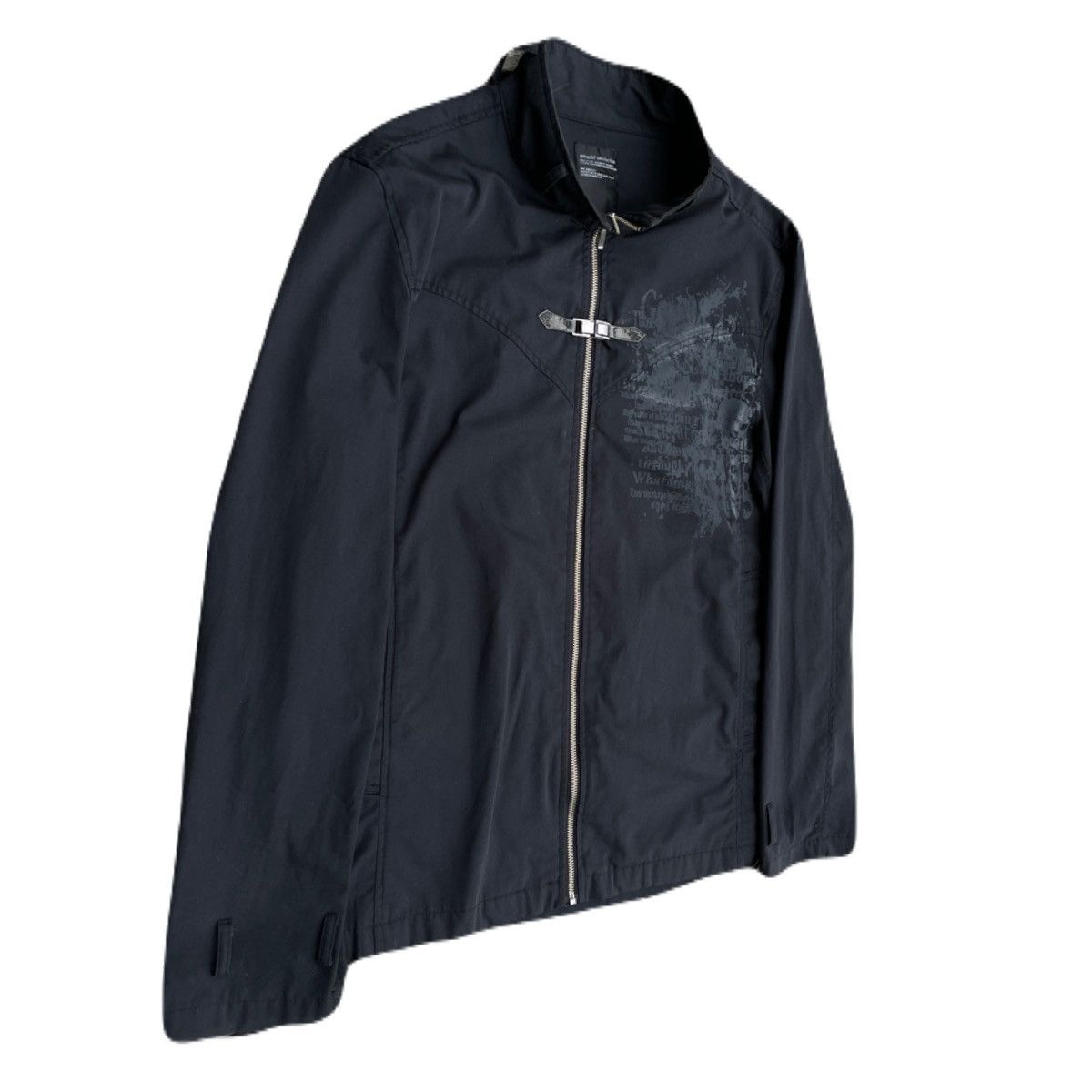 If Six Was Nine 2000s Japanese archive Vkei Skull Poem Zip Gimmic Jacket Size US M / EU 48-50 / 2 - 3 Thumbnail