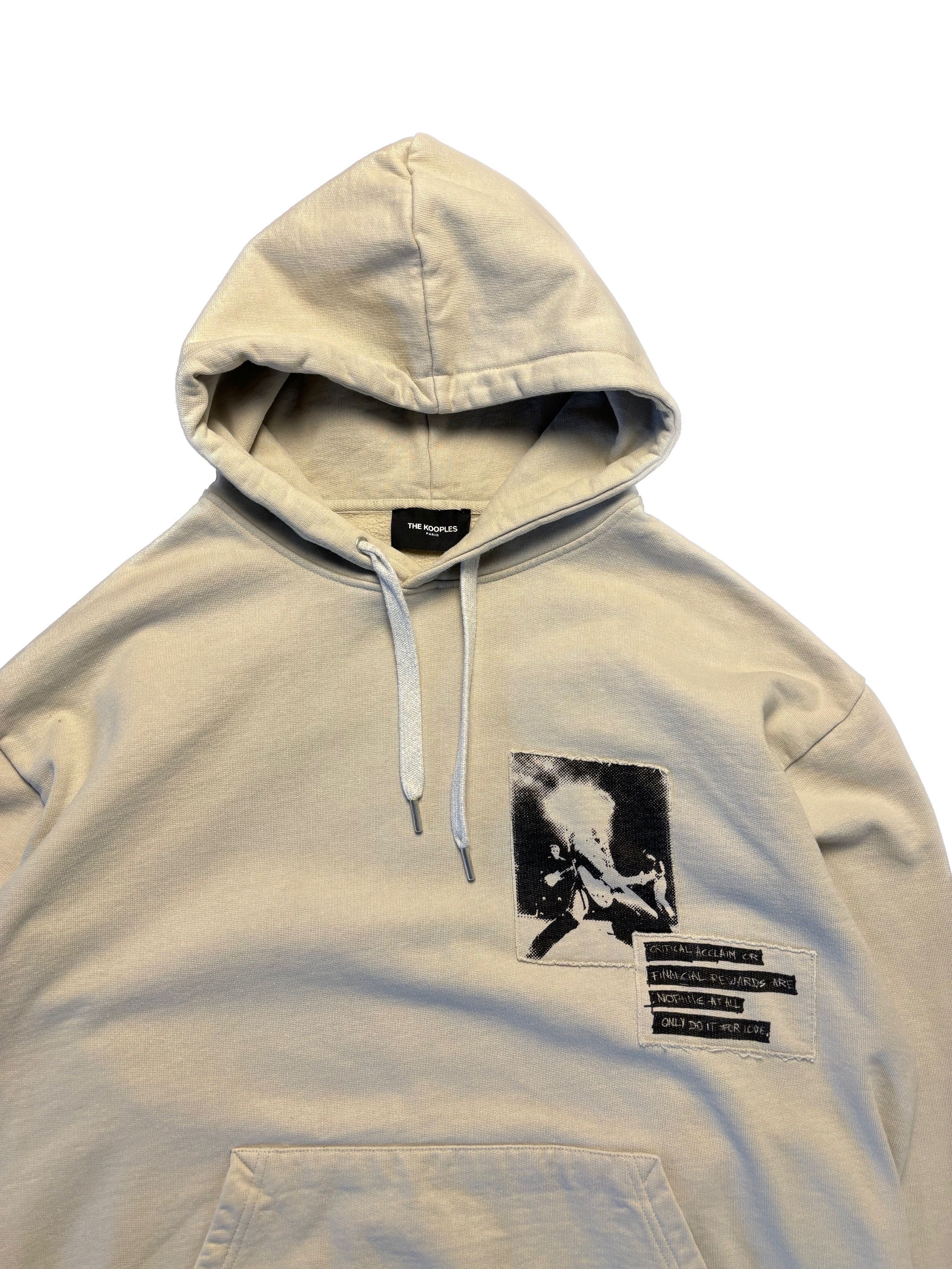 The Kooples The Kooples Patched Beige Hoodie Size US L / EU 52-54 / 3 - 2 Thumbnail