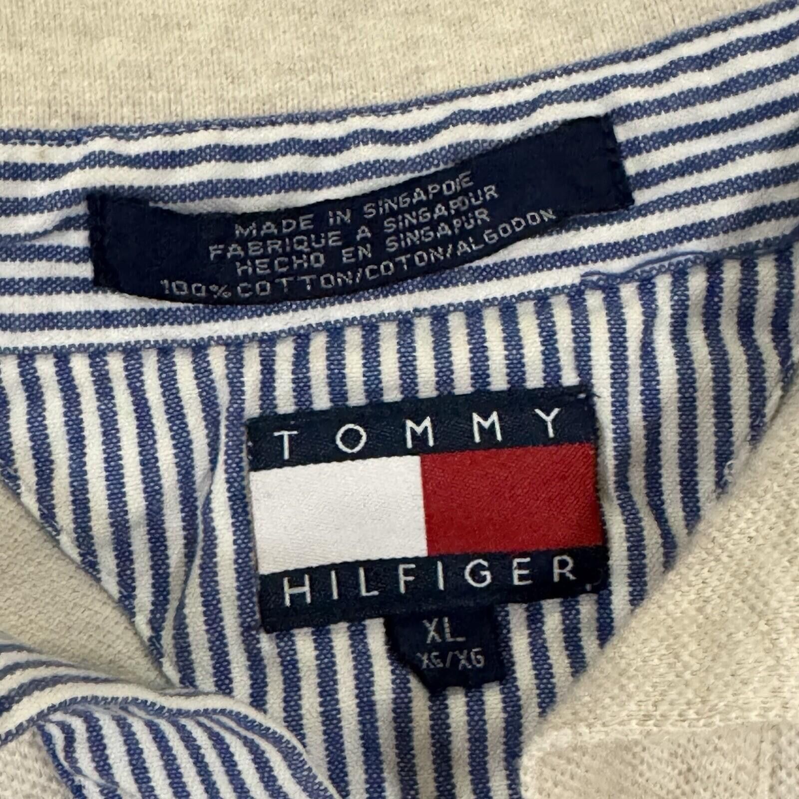 Tommy Hilfiger Vintage Y2K Tommy Hilfiger Beige Polo Shirt Preppy Size US XL / EU 56 / 4 - 3 Thumbnail