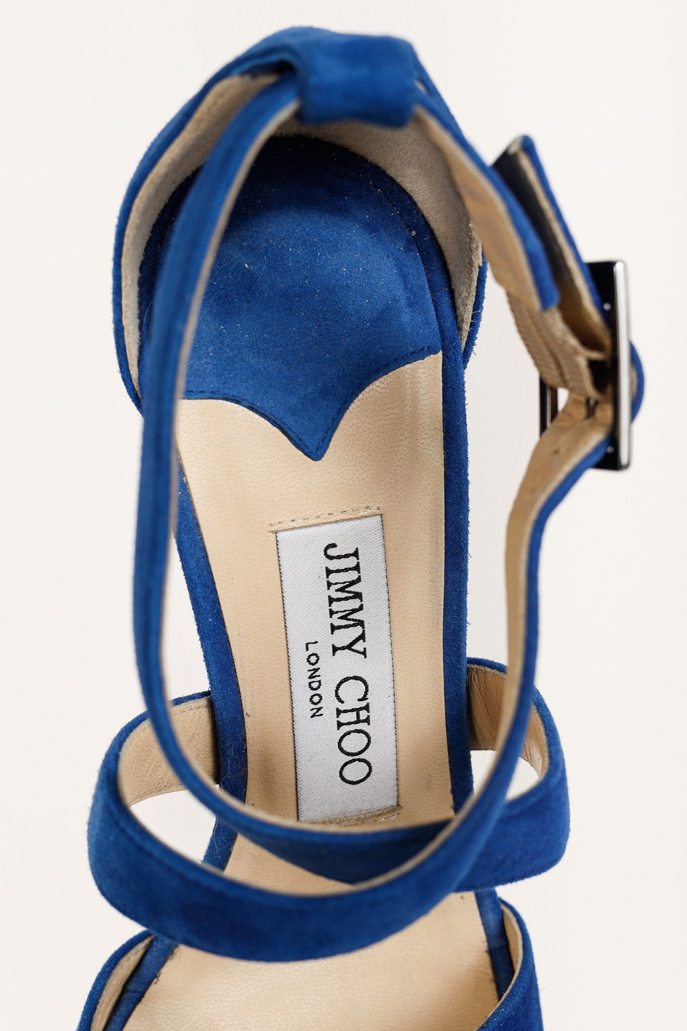 Jimmy Choo Jimmy Choo Lottie Aegean Suede Strappy Sandals Size US 6.5 / IT 36.5 - 8 Thumbnail