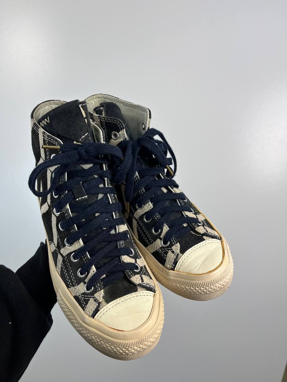 Visvim Visvim Skagway Hi Black Beige Canvas Sneakers Women’s US 7 Size US 7 / IT 37 - 4 Thumbnail