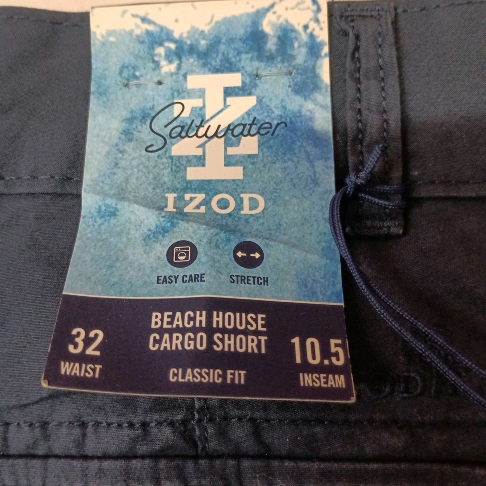 Izod Izod Men's Saltwater Beach House Cargo Shorts Navy Size 32 Size US 32 / EU 48 - 5 Thumbnail