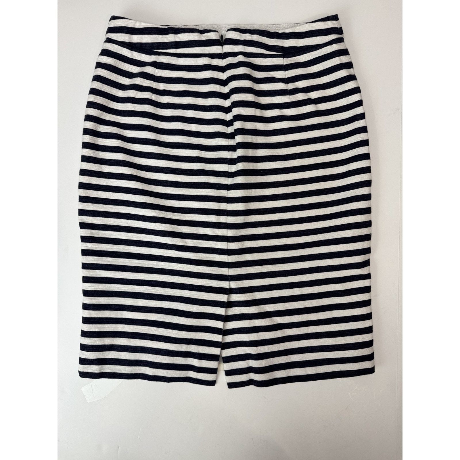 J.Crew J.Crew No. 2 Pencil Skirt 4 Navy Stripe Preppy Nautical Size 27" / US 4 / IT 40 - 6 Thumbnail