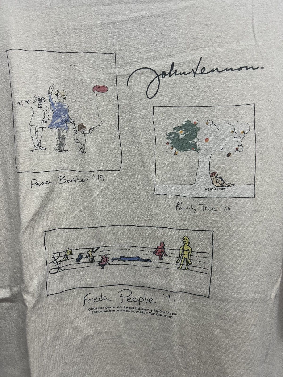 Band Tees × Vintage Vintage 90’s John Lennon Yoko OnoFreda People Size US XL / EU 56 / 4 - 2 Thumbnail