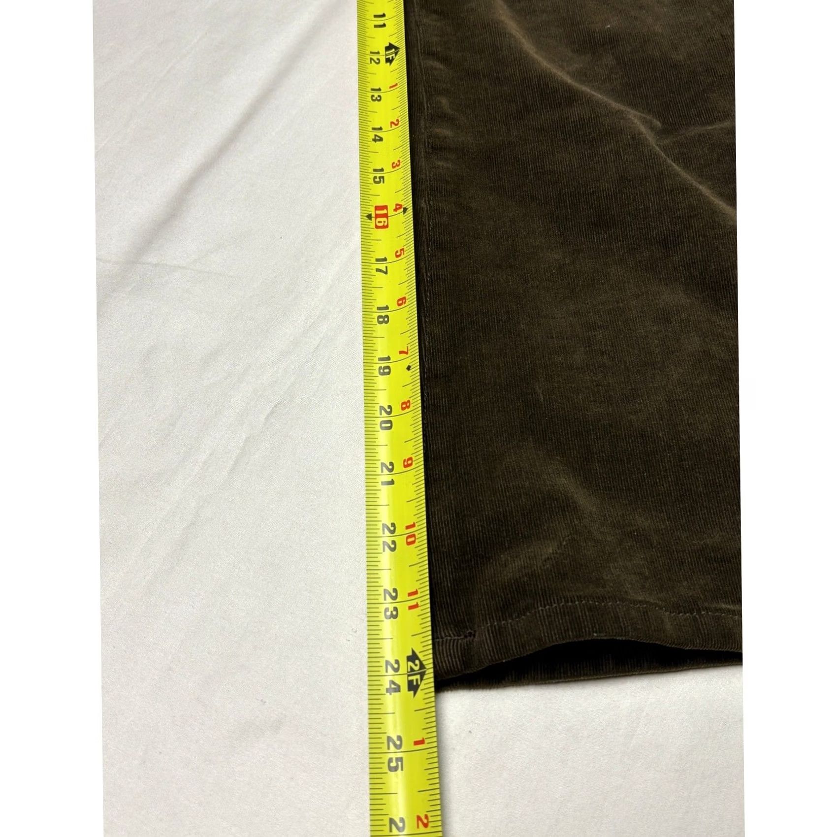 Vintage Pilcro Olive Brown Corduroy Wide Leg Pull On Pants Women S W29 L24 Size 28" / US 6 / IT 42 - 6 Thumbnail