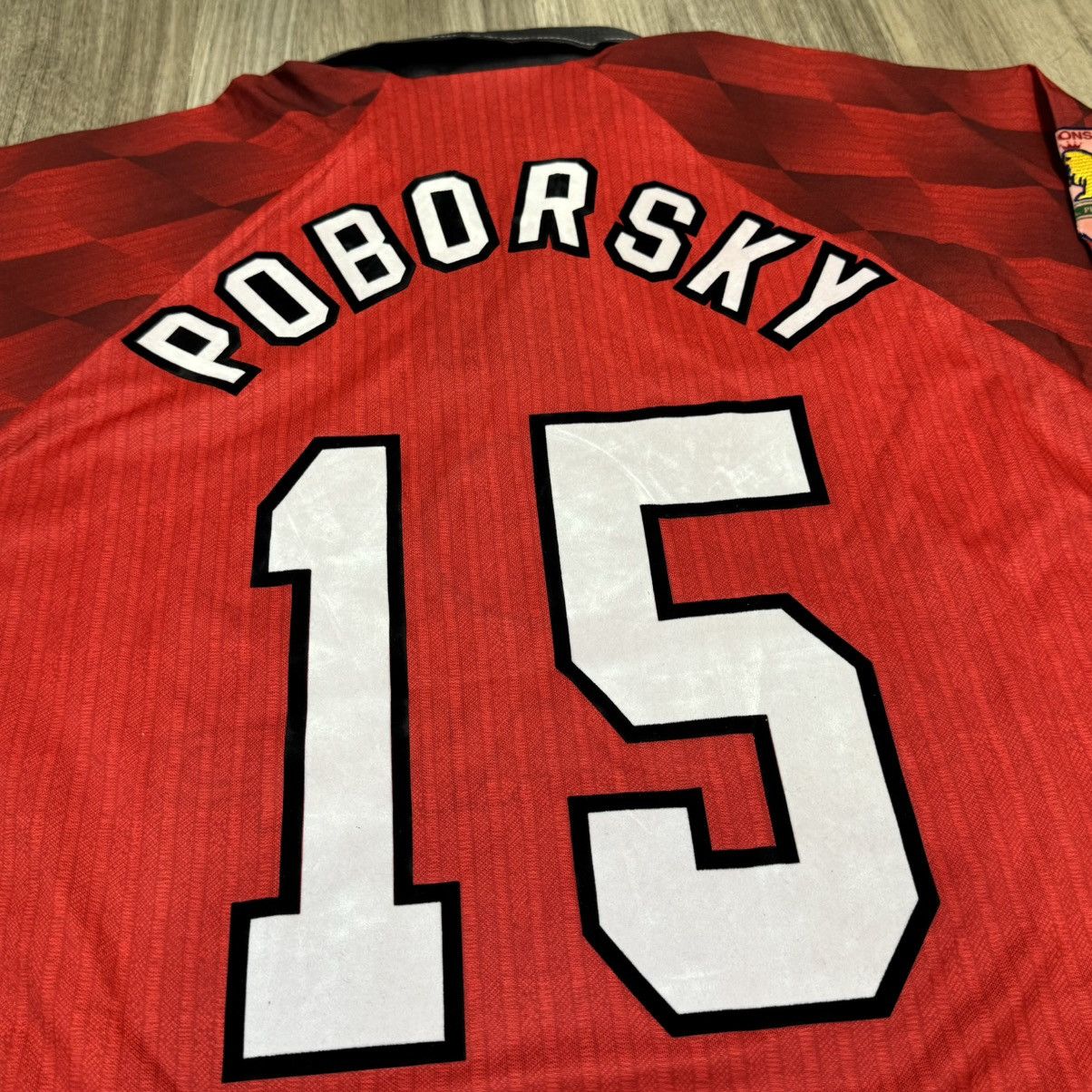 Umbro Manchester united 96/98 L/S home shirt #15 Poborsky Size US L / EU 52-54 / 3 - 5 Thumbnail