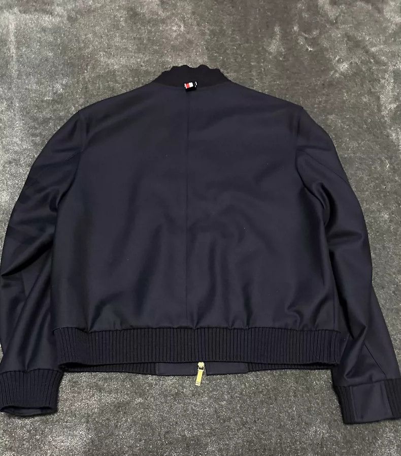 Thom Browne Thom Browne Dark blue four-bar baseball suit jacket 2505-Ne Size US M / EU 48-50 / 2 - 7 Thumbnail