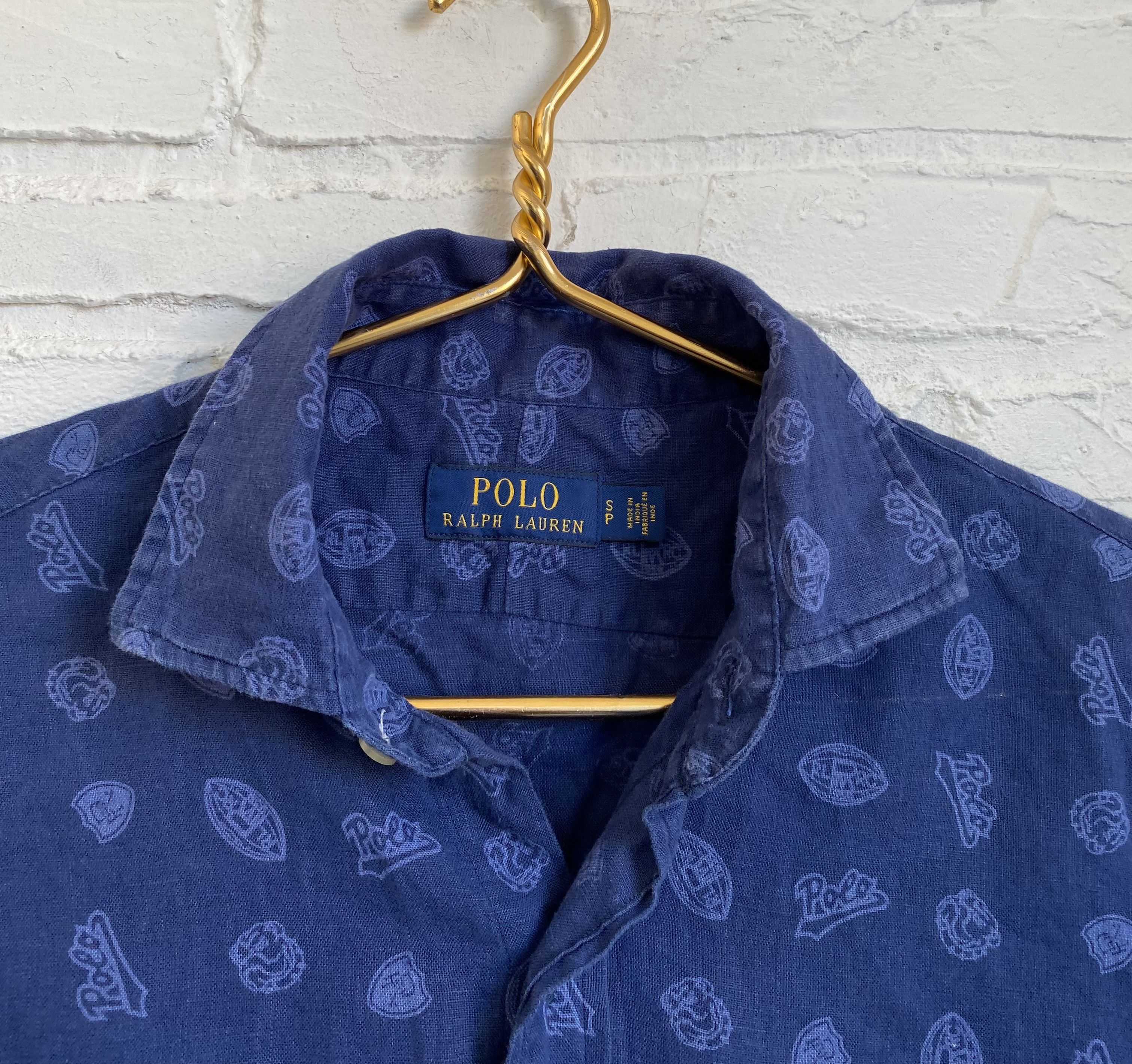 Polo Ralph Lauren × Ralph Lauren Polo Ralph Lauren monogram linen shirt Size US S / EU 44-46 / 1 - 6 Thumbnail