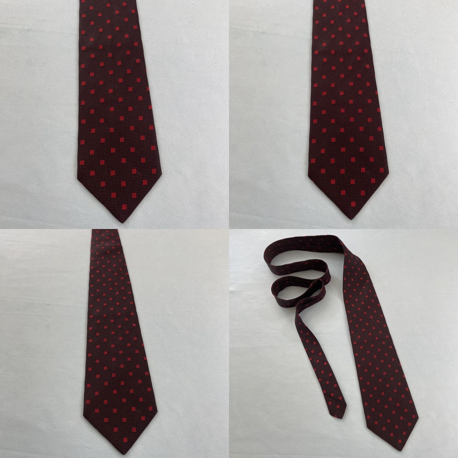 Brooks Brothers VINTAGE Brooks Brothers Makers Silk Tie Woven USA Geometry Red Black 59" 100% Silk Designer Men Tie Wide 1990s Size ONE SIZE - 10 Thumbnail