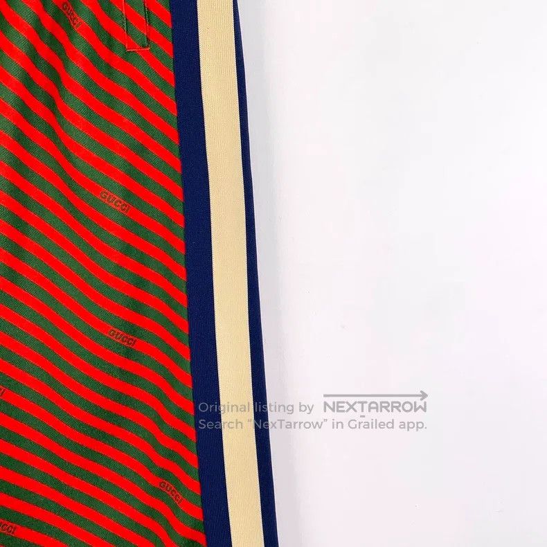 Gucci Gucci SizeXS Colour-blocked striped cotton casual trousers Size 42" / US 20 - 4 Thumbnail