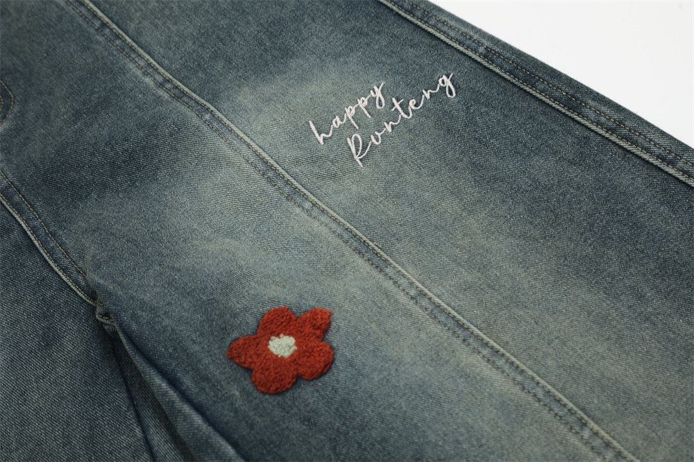 Japanese Brand × Jean American high street flower embroidered work jeans for men Size US 32 / EU 48 - 5 Thumbnail