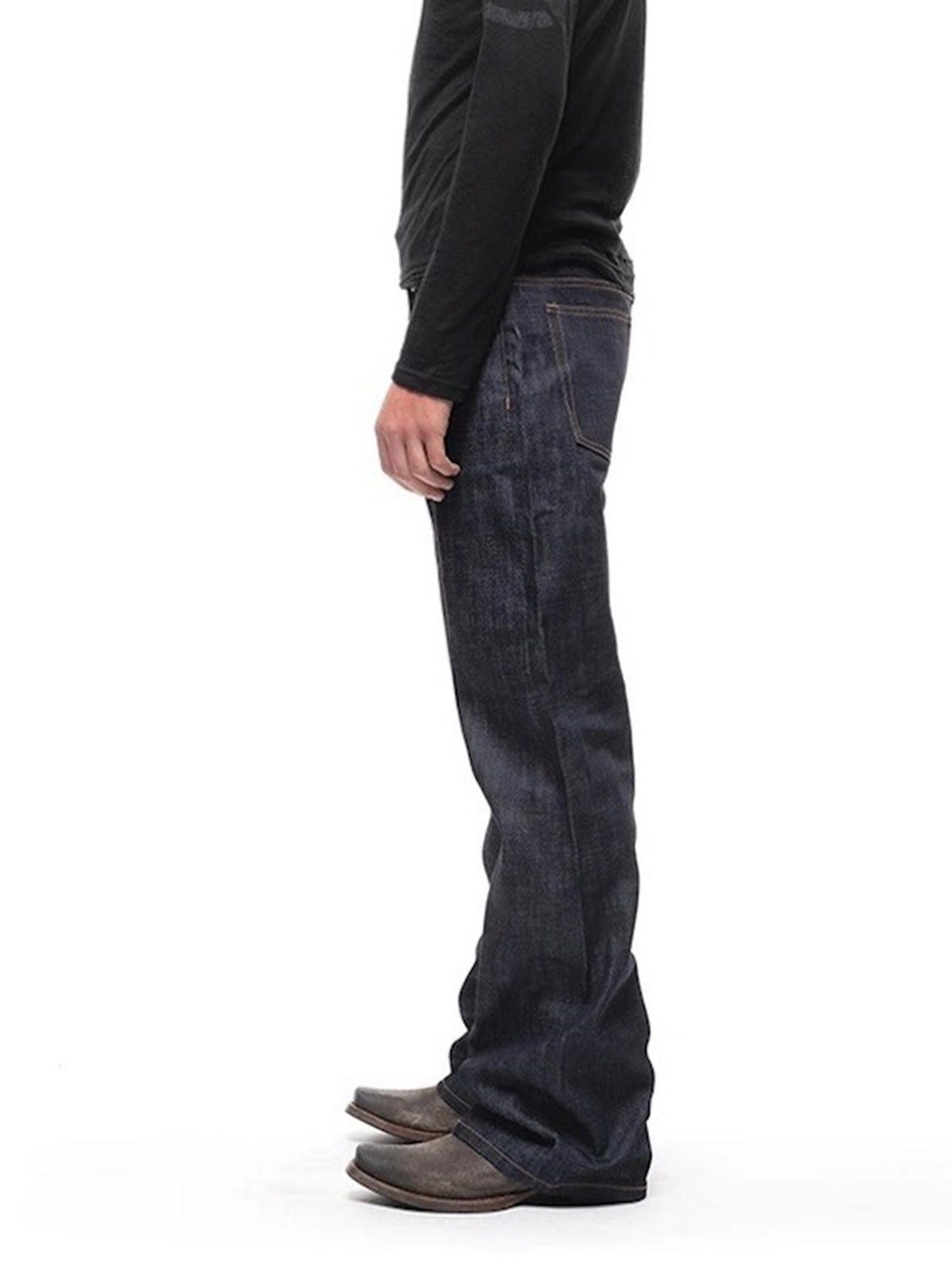 Japanese Brand Indigo Blue Wide Straight Leg Selvedge Raw Denim Jeans Size US 32 / EU 48 - 3 Thumbnail