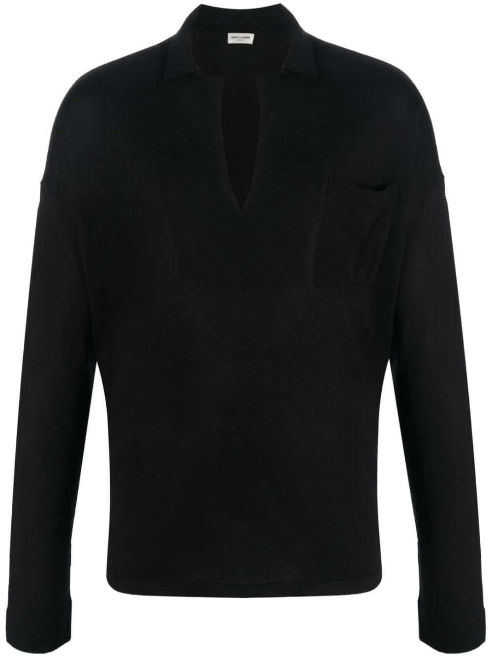 Saint Laurent Paris o1s1wg111224 Long Sleeve Knitwear in Black Size US L / EU 52-54 / 3 - 1 Thumbnail