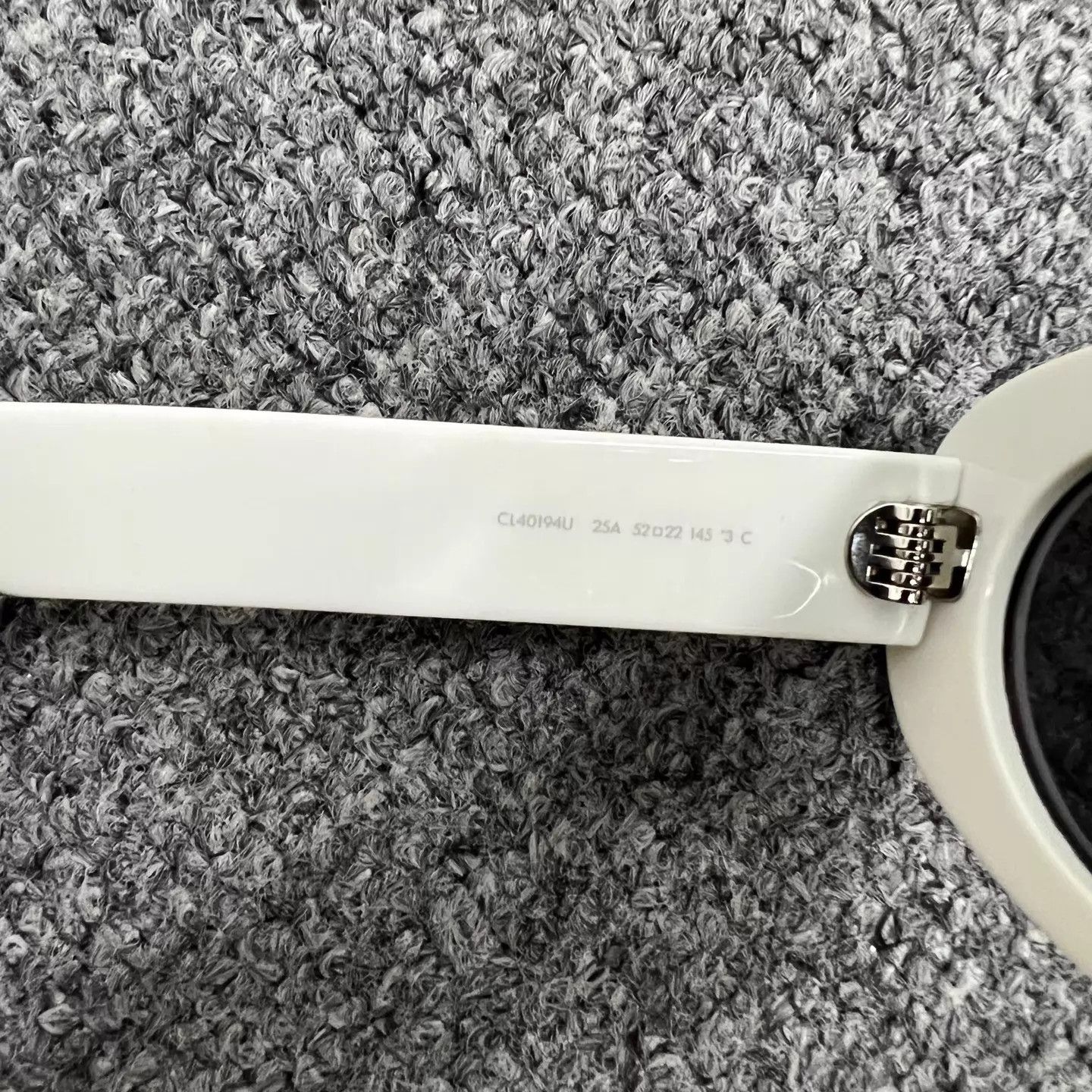 Celine Celine white frame sunglasses gold Triomphe logo mint Size ONE SIZE - 5 Thumbnail