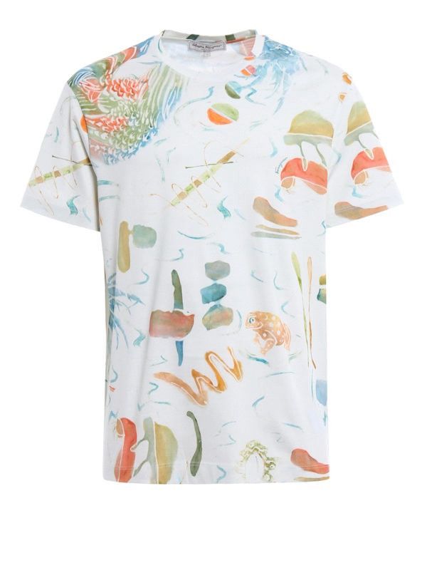 Salvatore Ferragamo 🇮🇹 Salvatore Ferragamo Luxury T-Shirt Made in Italy Abstract Size US S / EU 44-46 / 1 - 6 Thumbnail