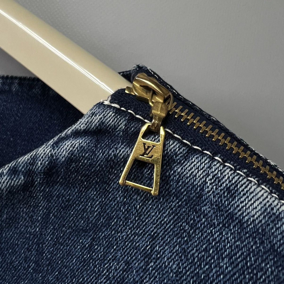 Louis Vuitton × Vintage Louis Vuitton Denim Mini Dress Stretch Luxury Size XS / US 0-2 / IT 36-38 - 13 Thumbnail