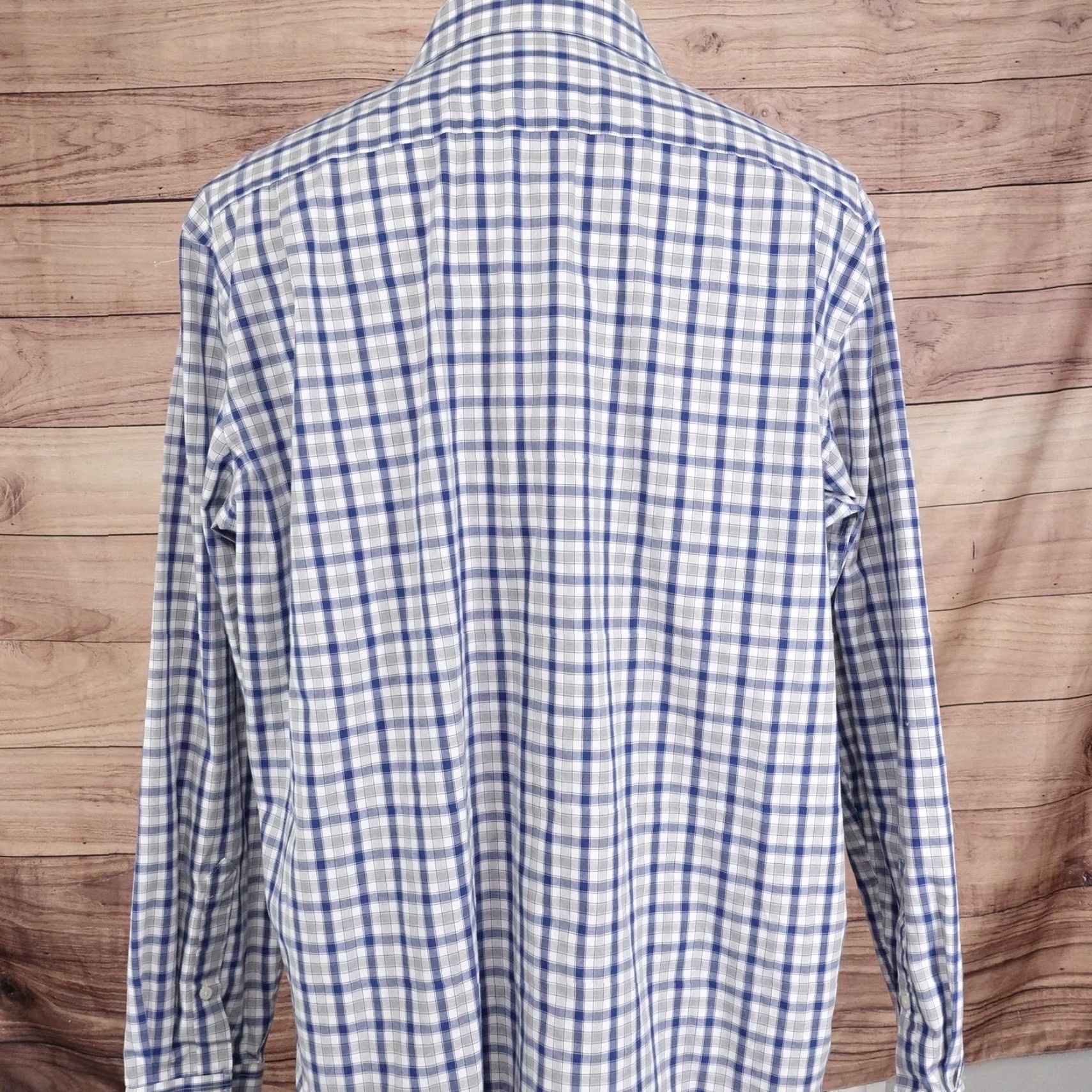 Croft & Barrow Croft & Barrow Shirt Mens 18 36/37 Blue Plaid Easy Care Classic Fit Long Sleeve Size US XXL / EU 58 / 5 - 4 Thumbnail