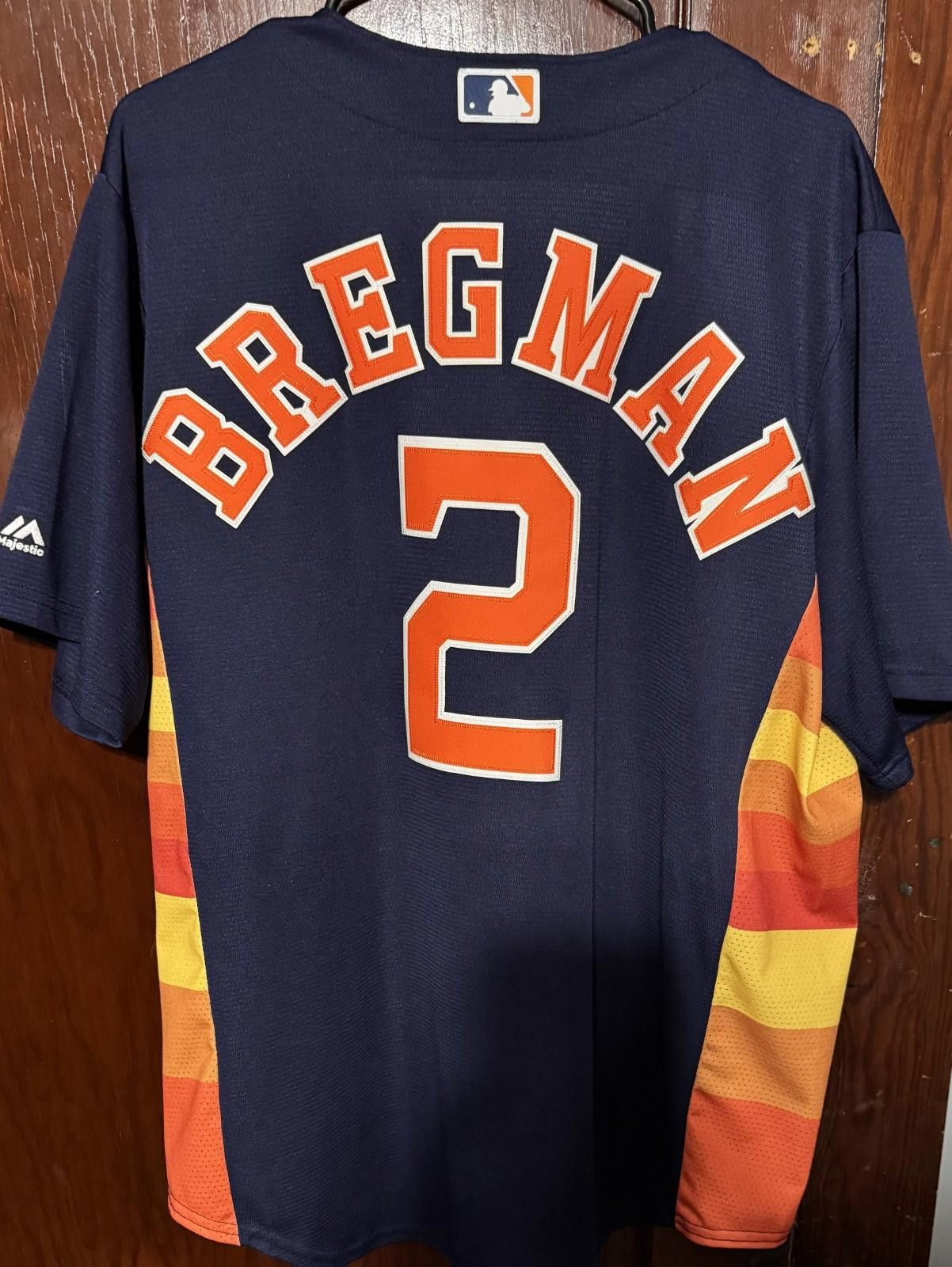 Majestic Houston Astros Majestic #2 Alex Bregman Jersey Men's L Blue Size ONE SIZE - 1 Thumbnail