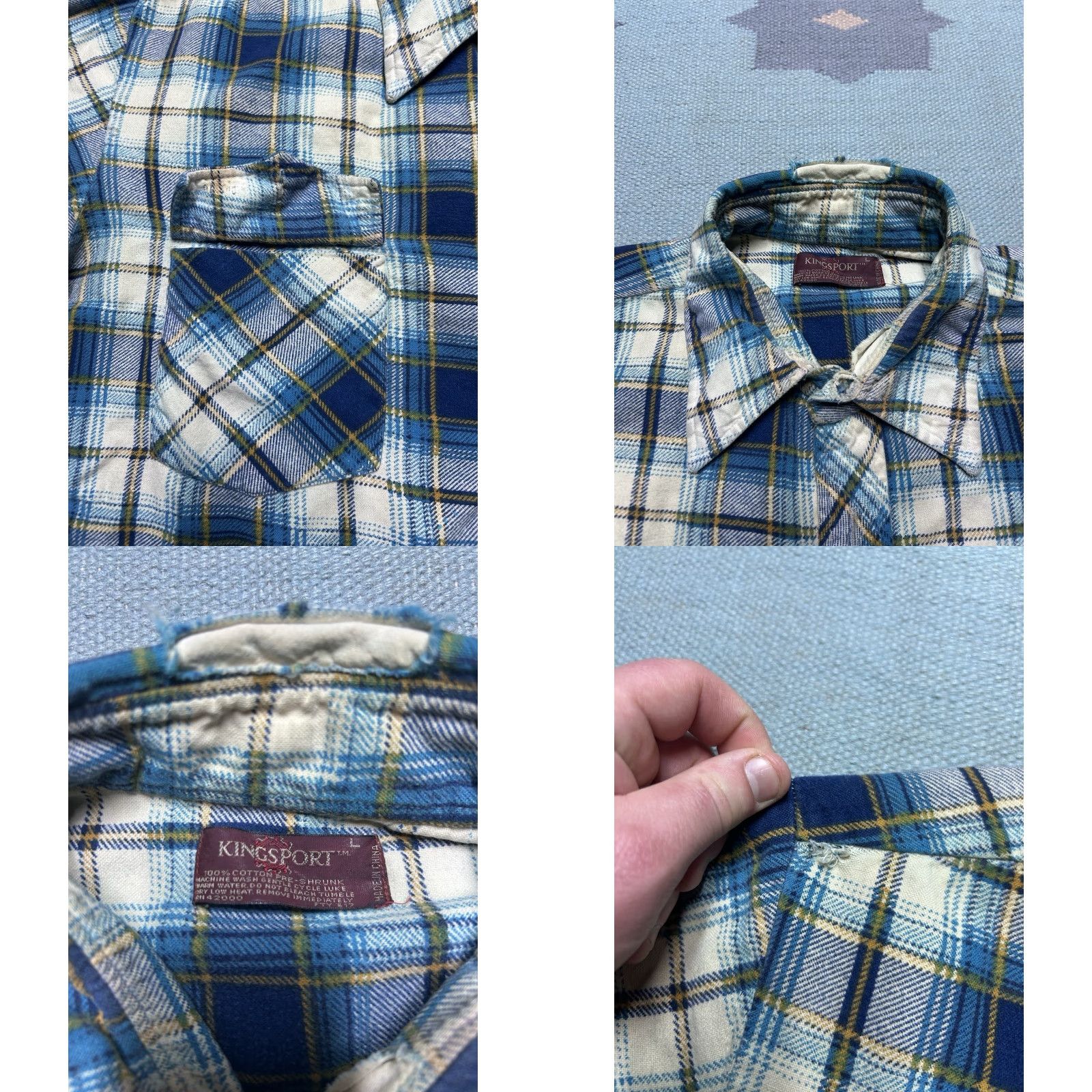 Vintage **Vintage 80s Kingsport Large Flannel Plaid Shirt** User: Vintage 80s Kingsport Large Flannel Plaid Shirt Size US L / EU 52-54 / 3 - 8 Thumbnail