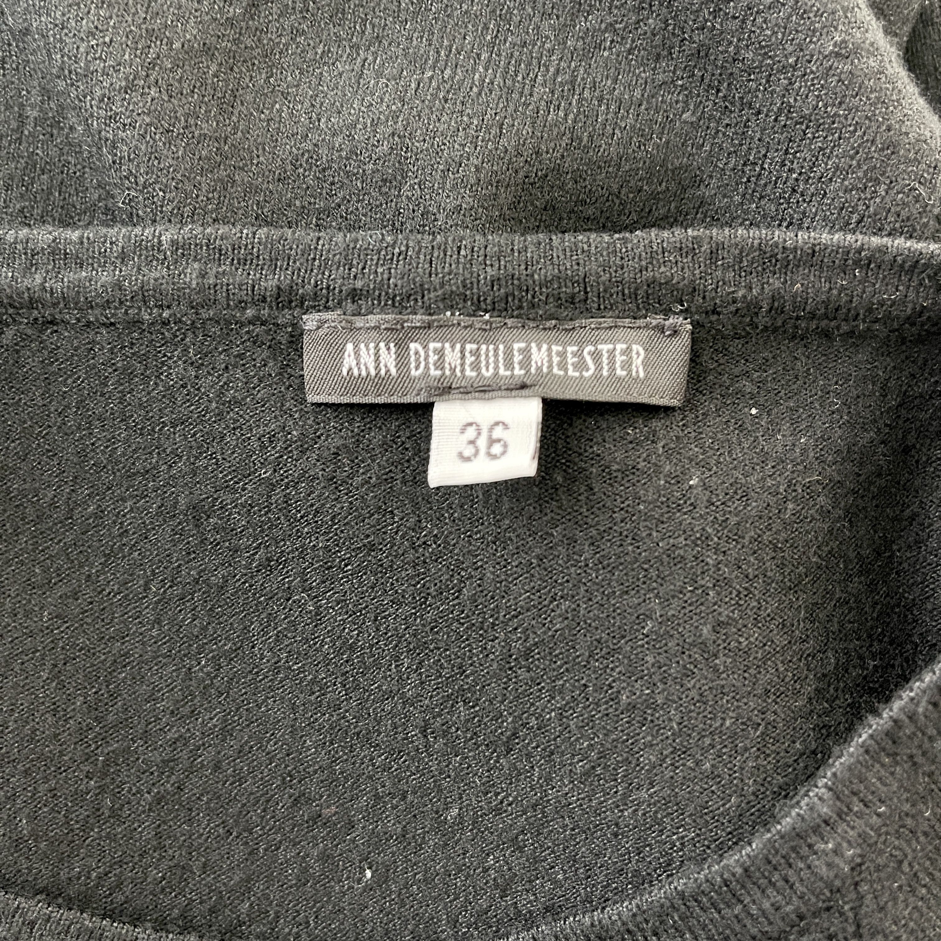 Ann Demeulemeester ANN DEMEULEMEESTER Black Wool and Silk Dress size 36 Size XS / US 0-2 / IT 36-38 - 6 Thumbnail