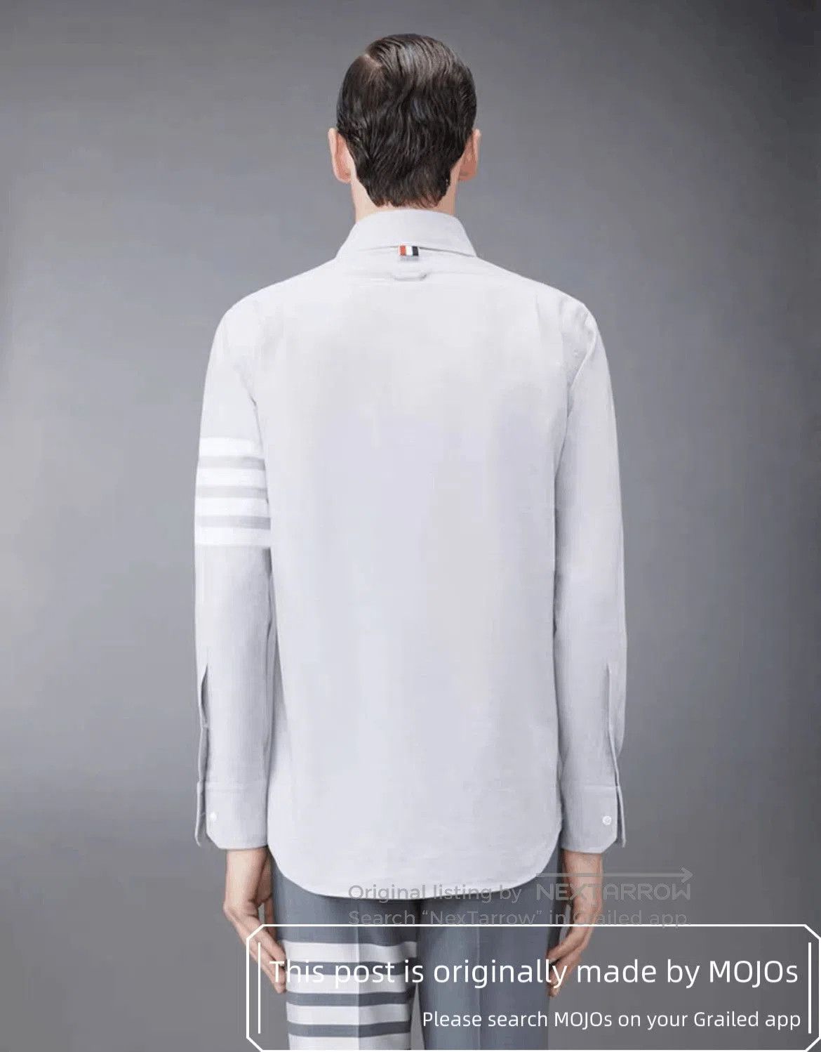 Thom Browne Sz 4 Thom Browne Four Stripe Gray Shirt mojos. Size US XL / EU 56 / 4 - 8 Thumbnail
