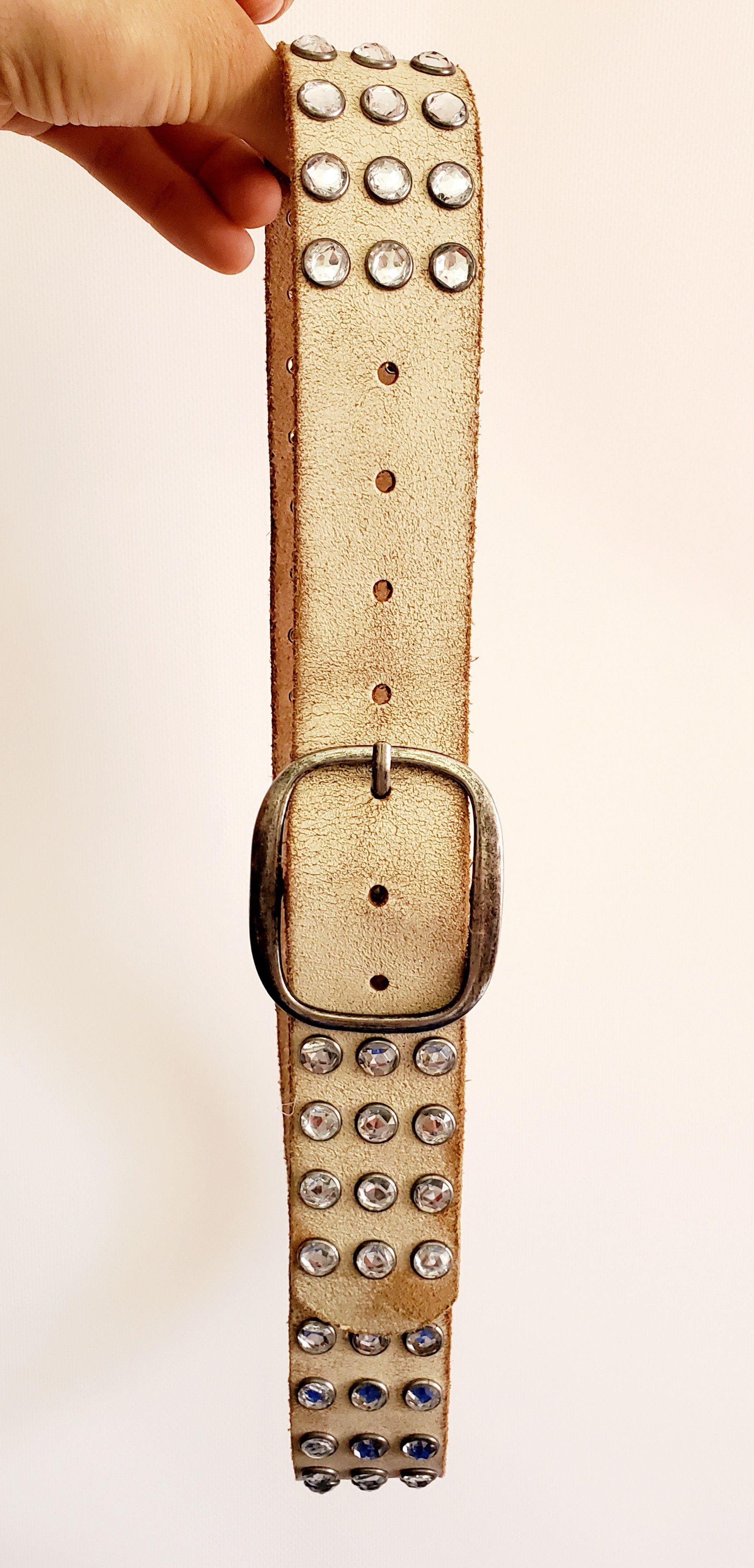 Japanese Brand × Vintage Steel Leather Studded Belt size 29-31 107 cm Size 30 - 5 Thumbnail
