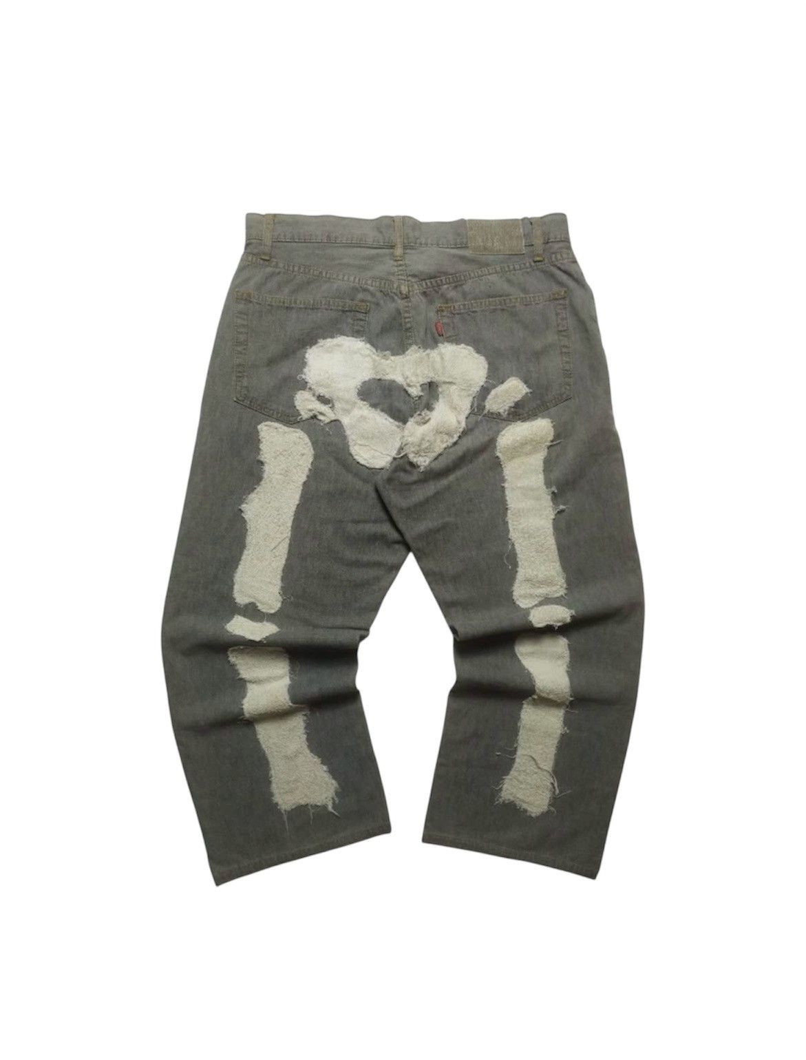 Vintage Vintage Japans Brand Patchwork Skull Bone Pant Size US 30 / EU 46 - 2 Thumbnail