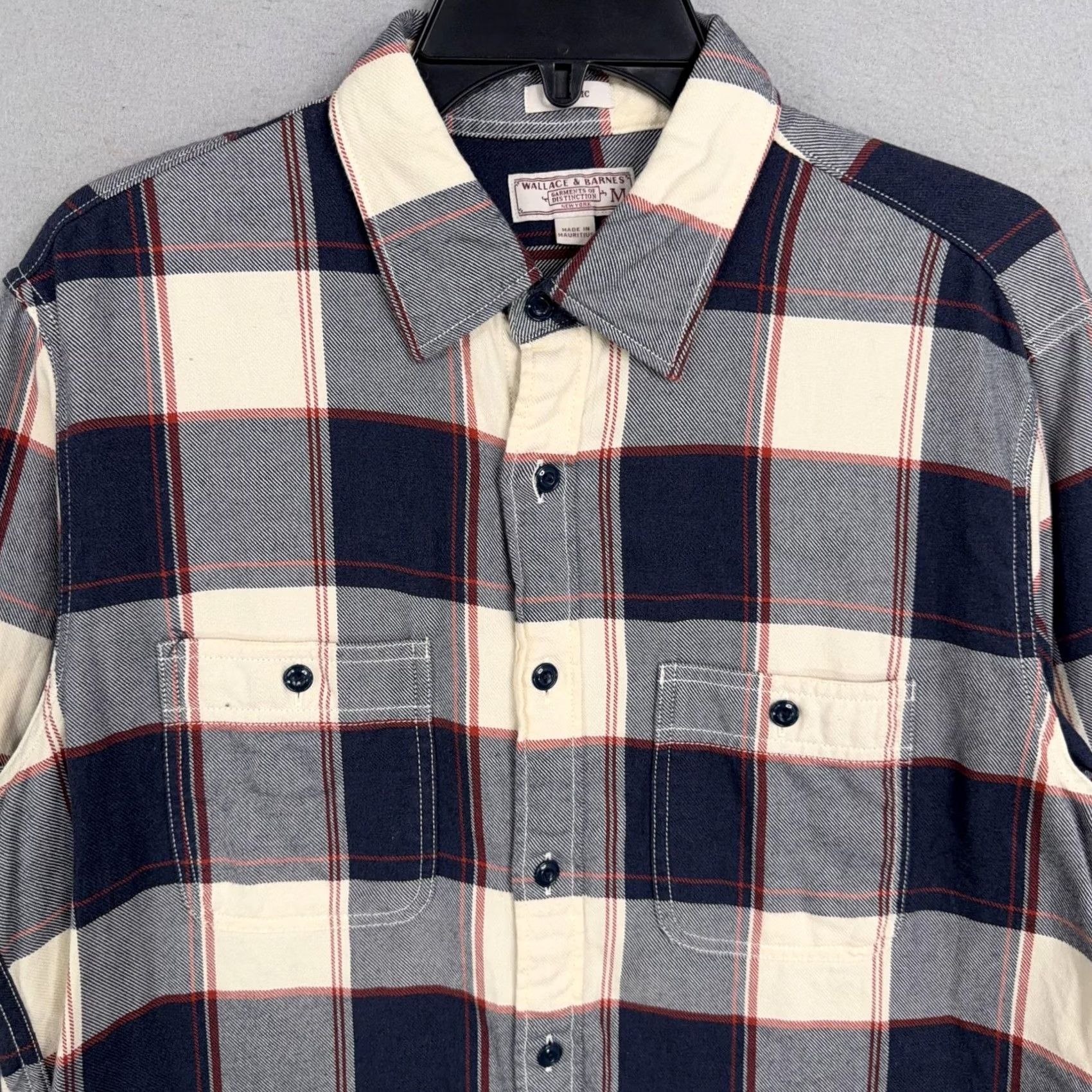 Wallace & Barnes Wallace & Barnes Shirt Mens Medium Blue Plaid Flannel Button Front Casual Shirt Size US M / EU 48-50 / 2 - 2 Thumbnail