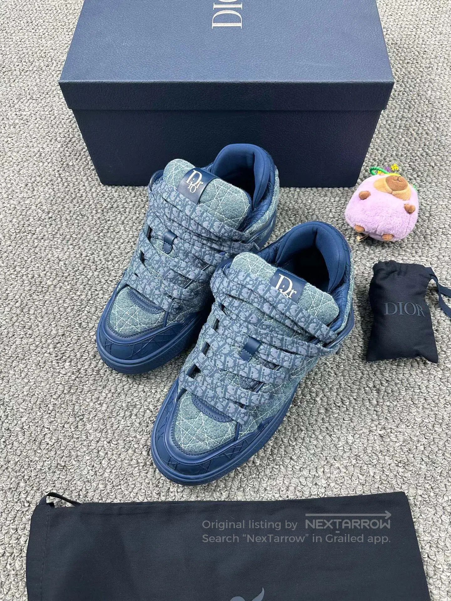Dior Dior Blue Denim Fabric Loafers| Size US 11 / EU 44 - 1 Thumbnail