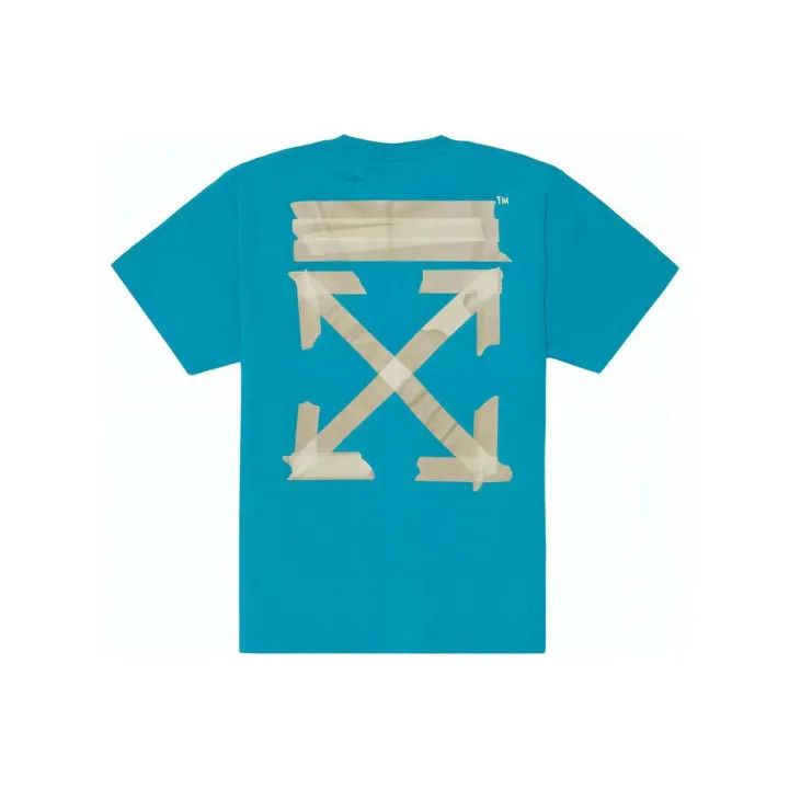 Off-White Off-White Blue Tape Design Short Sleeve T-Shirt 0079 Size US XS / EU 42 / 0 - 1 Thumbnail