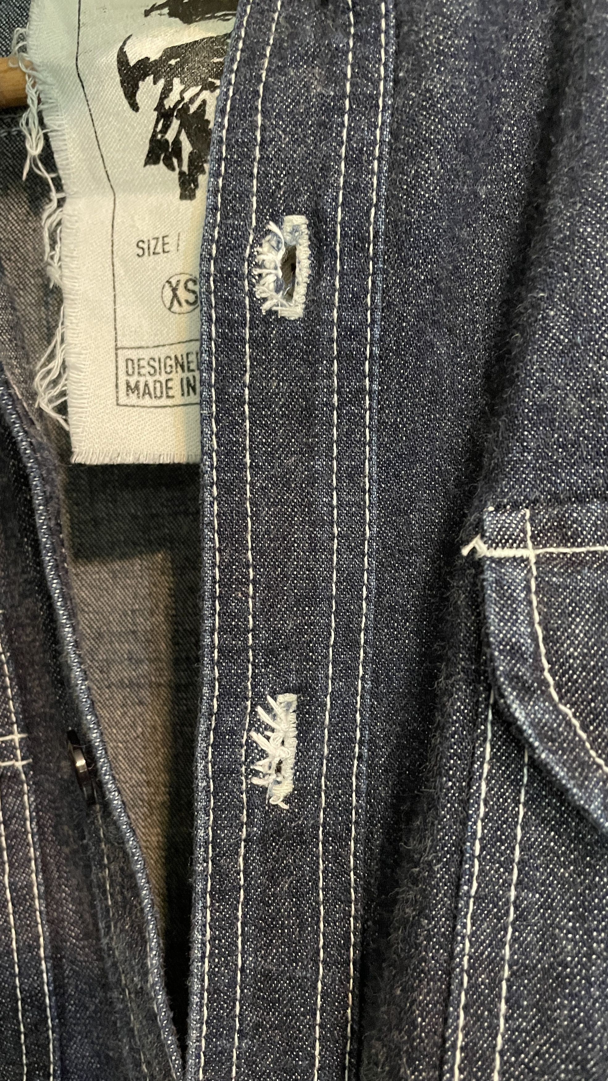 Rogue Territory Selvedge Denim Workshirt S-M Size US S / EU 44-46 / 1 - 12 Thumbnail
