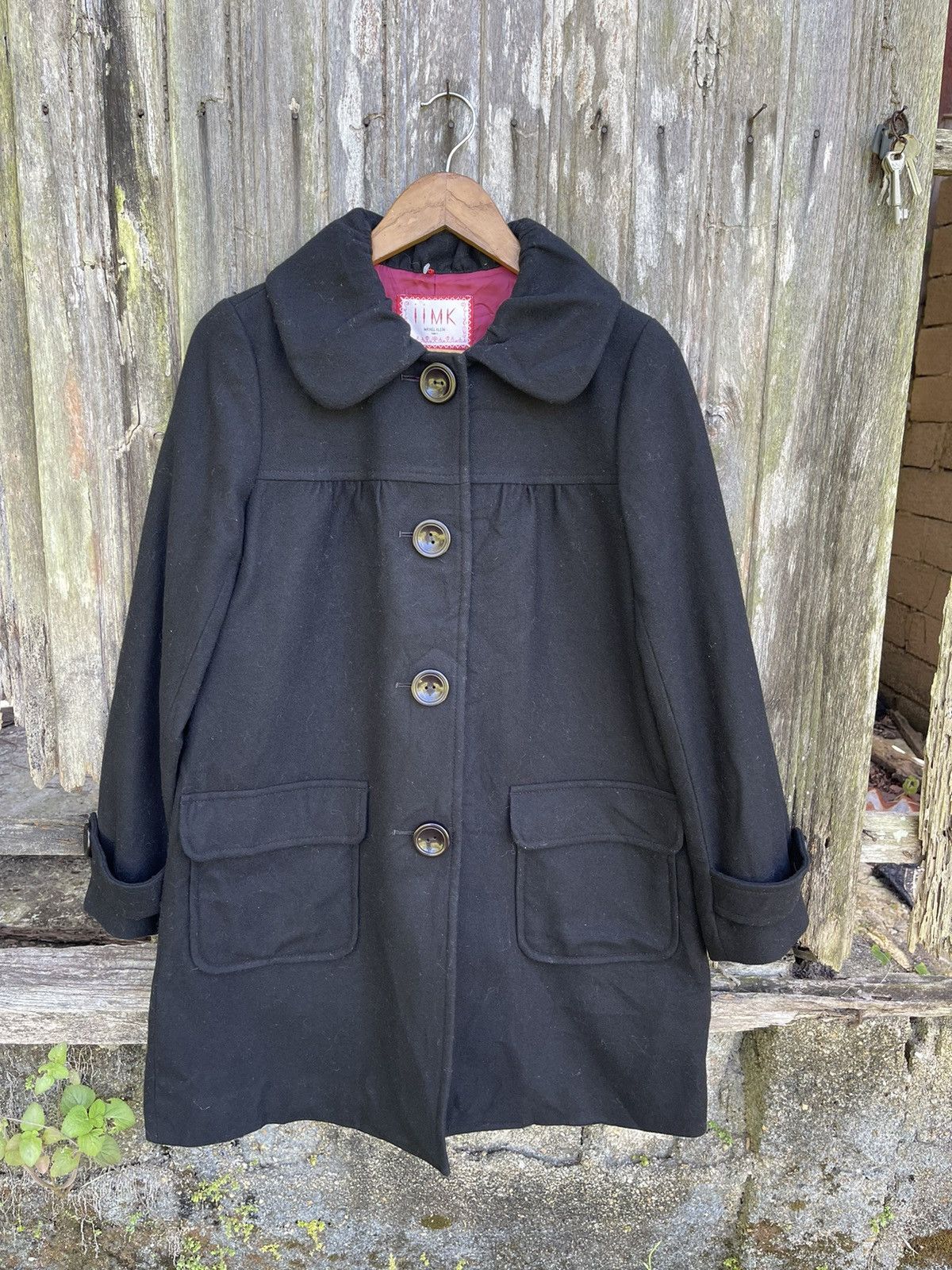 Designer II MK Mikhel Klein Paris Black Wool Blend Coat Size M / US 6-8 / IT 42-44 - 1 Thumbnail