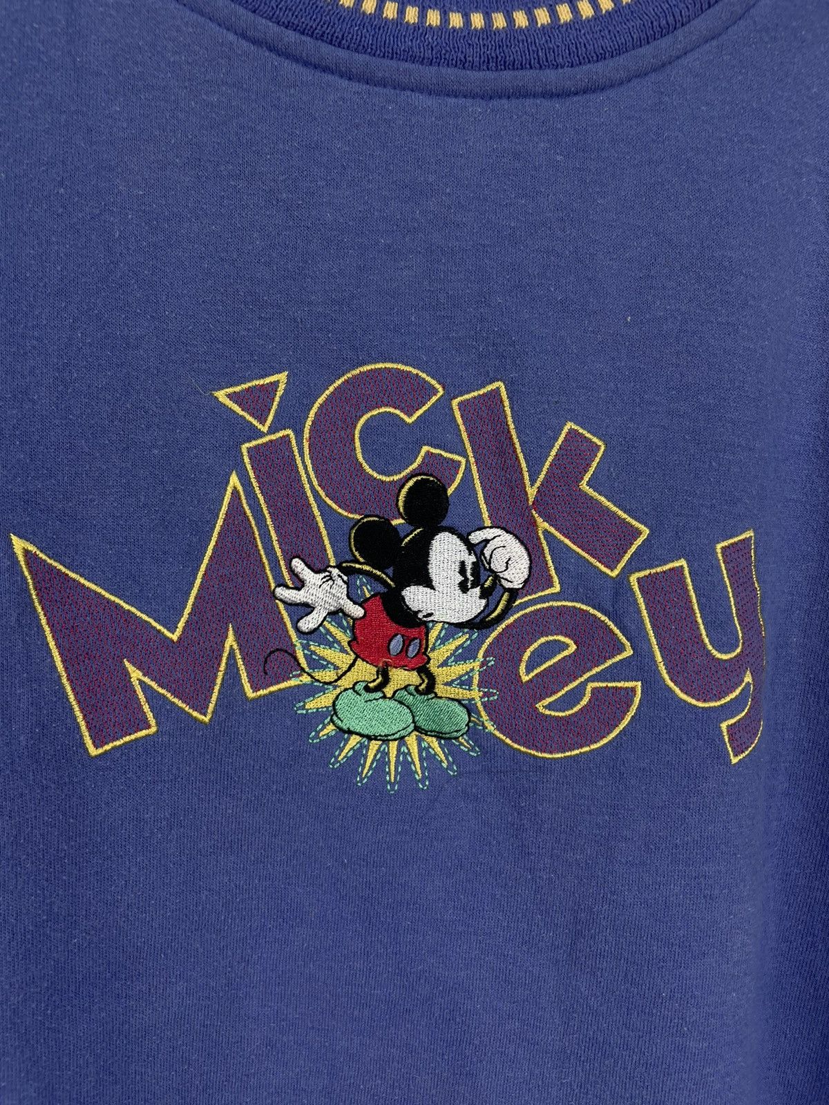 Disney Vintage Mickey Mouse embroidery disney sweatshirt Size US XL / EU 56 / 4 - 4 Thumbnail