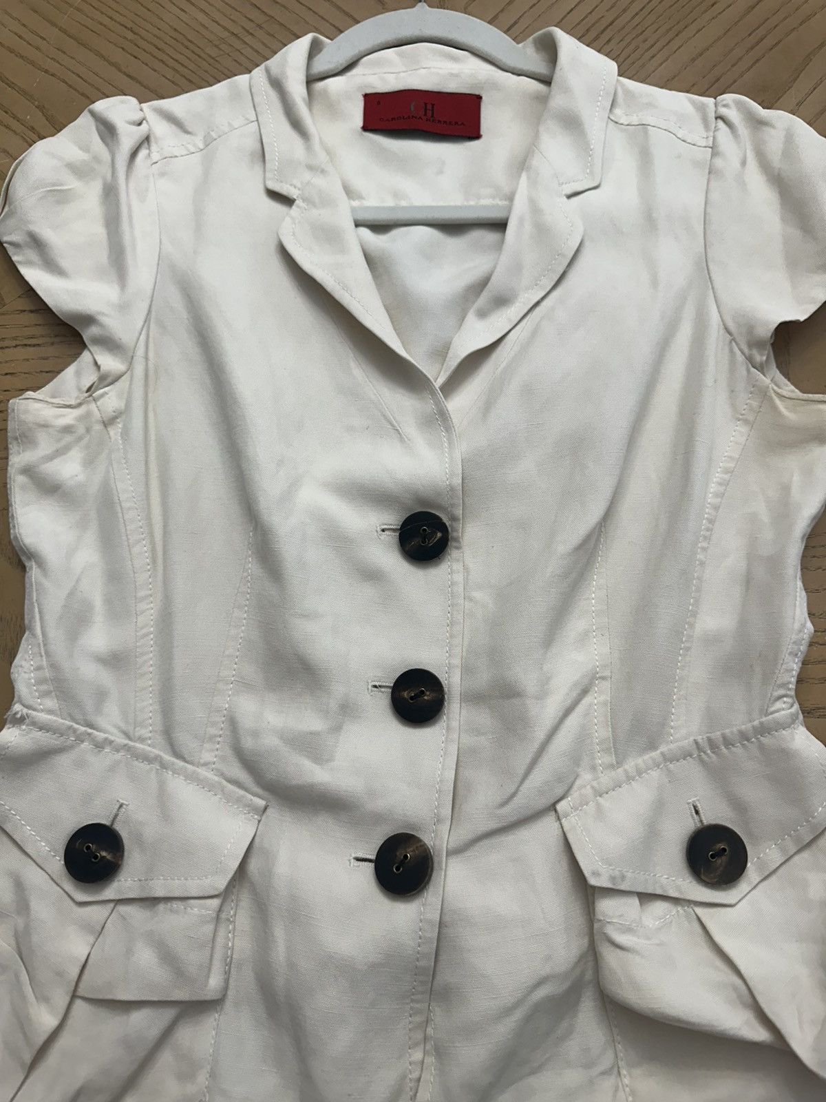 Carolina Herrera Carolina Herrera vintage linen/silk woman’s top size 8 Size M / US 6-8 / IT 42-44 - 2 Thumbnail