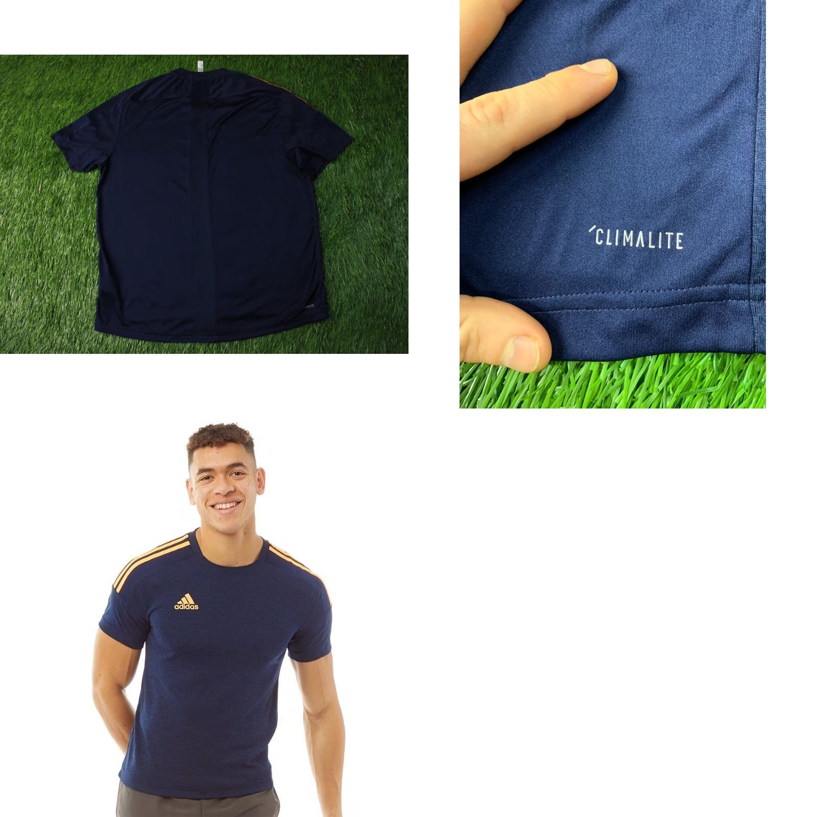 Adidas ADIDAS Performance 2019 Sport Training Men Shirt Jersey Tee Original XL Man T-Shirt Navy Blue Peach 2019 Running Base Layer Short Sleeve Crew Neck Size US XL / EU 56 / 4 - 8 Thumbnail