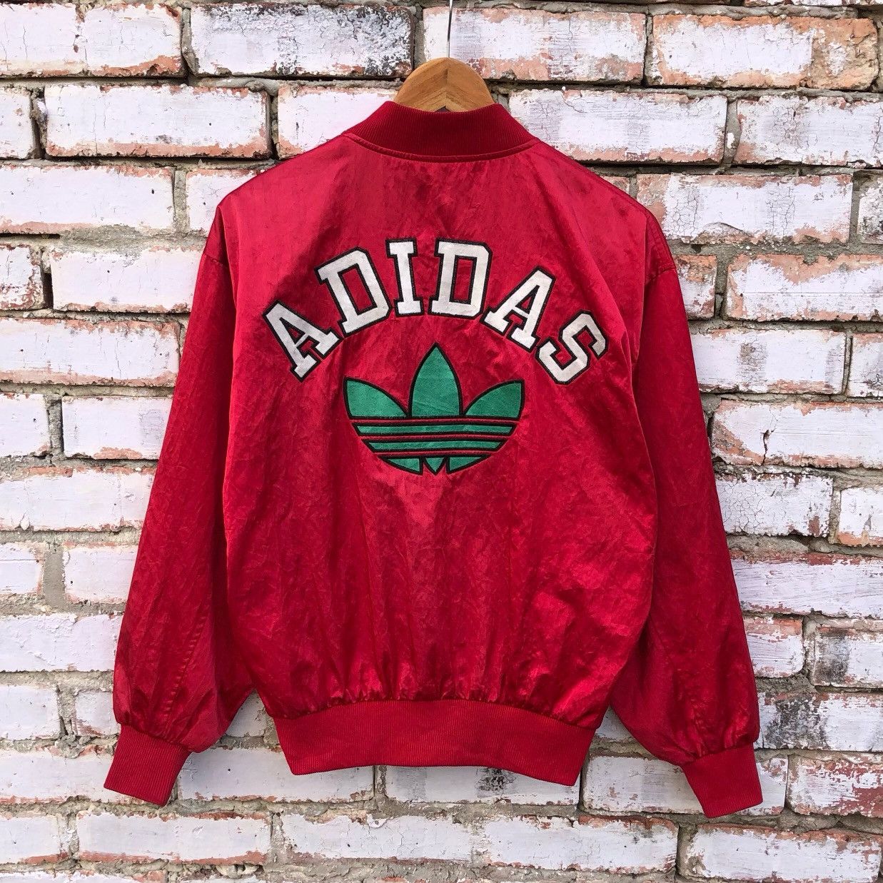 Adidas Vintage 80/90s Adidas Big Logo Descente Nylon Bomber Jacket Size US M / EU 48-50 / 2 - 9 Thumbnail