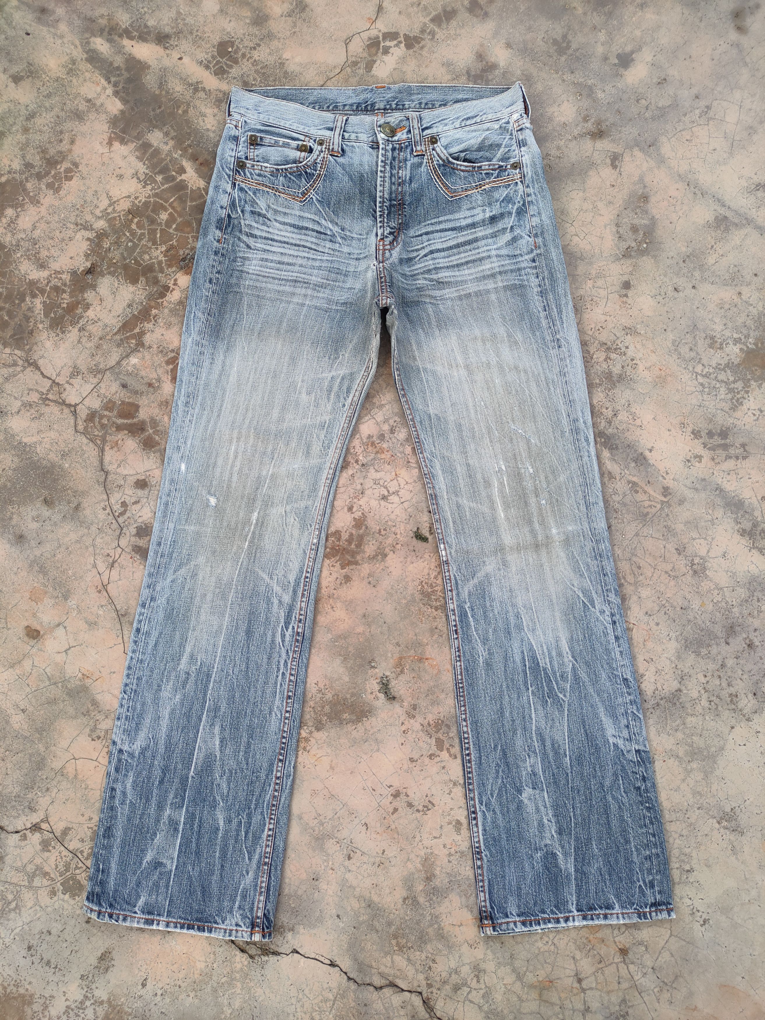 Japanese Brand Vintage Japanese flare bootcut faded denim jeans pants Size US 32 / EU 48 - 3 Thumbnail