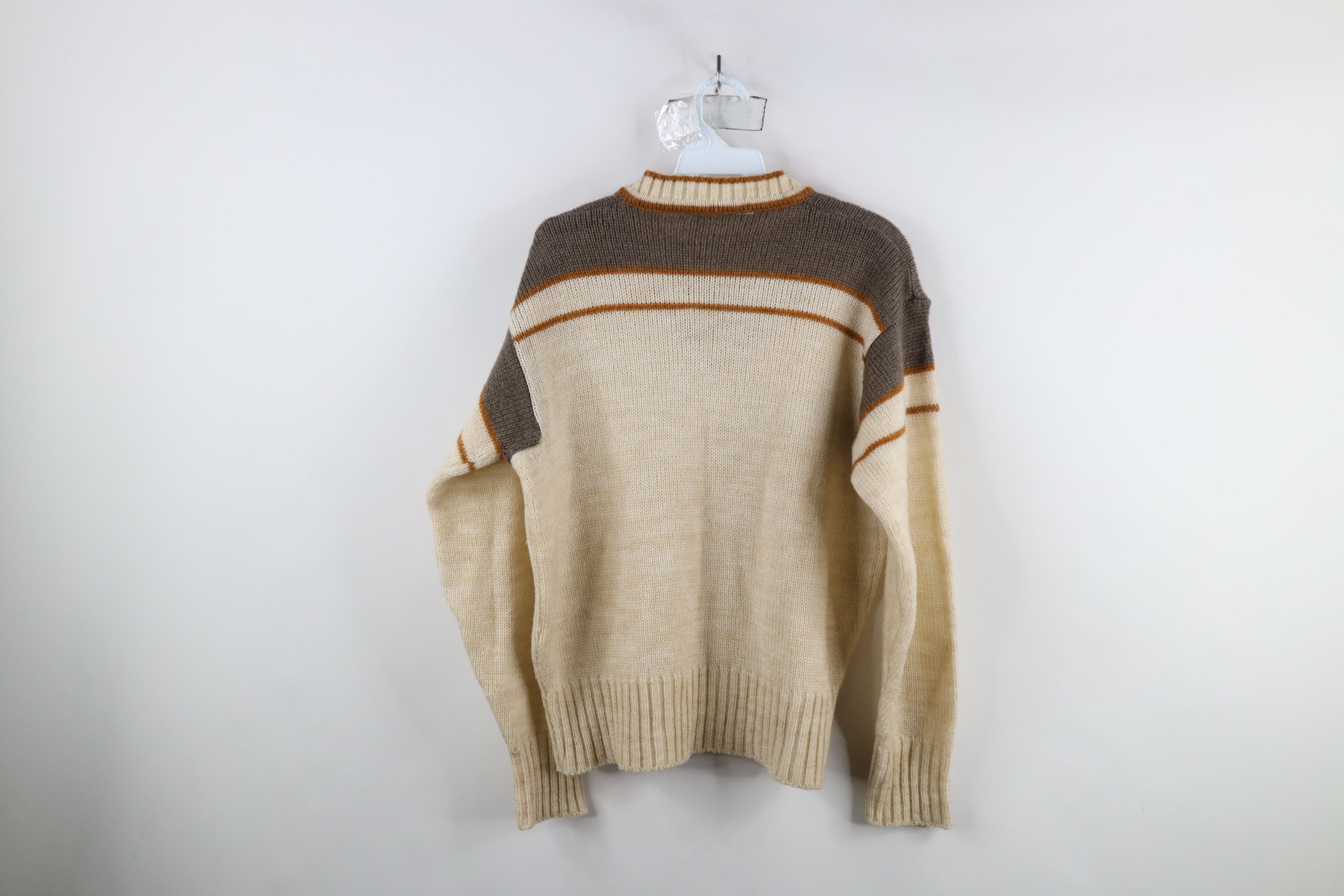 Vintage Vintage 70s Mid Century Modern MCM Striped Knit Sweater Size US M / EU 48-50 / 2 - 9 Thumbnail